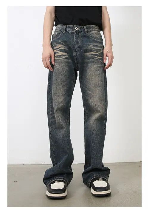VIBE American high street retro distressed loose flared jeans Size US 32 / EU 48 - 8 Thumbnail
