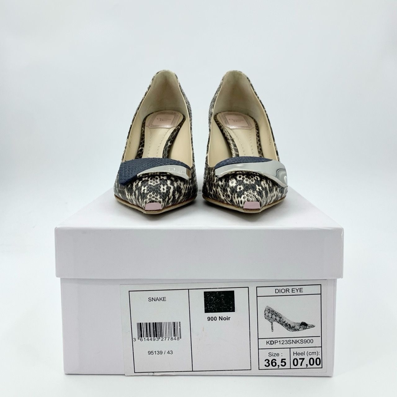 Dior Christian Dior Snake Print Pointed Toe Pumps With Silver & N Size US 6 / IT 36 - 4 Thumbnail