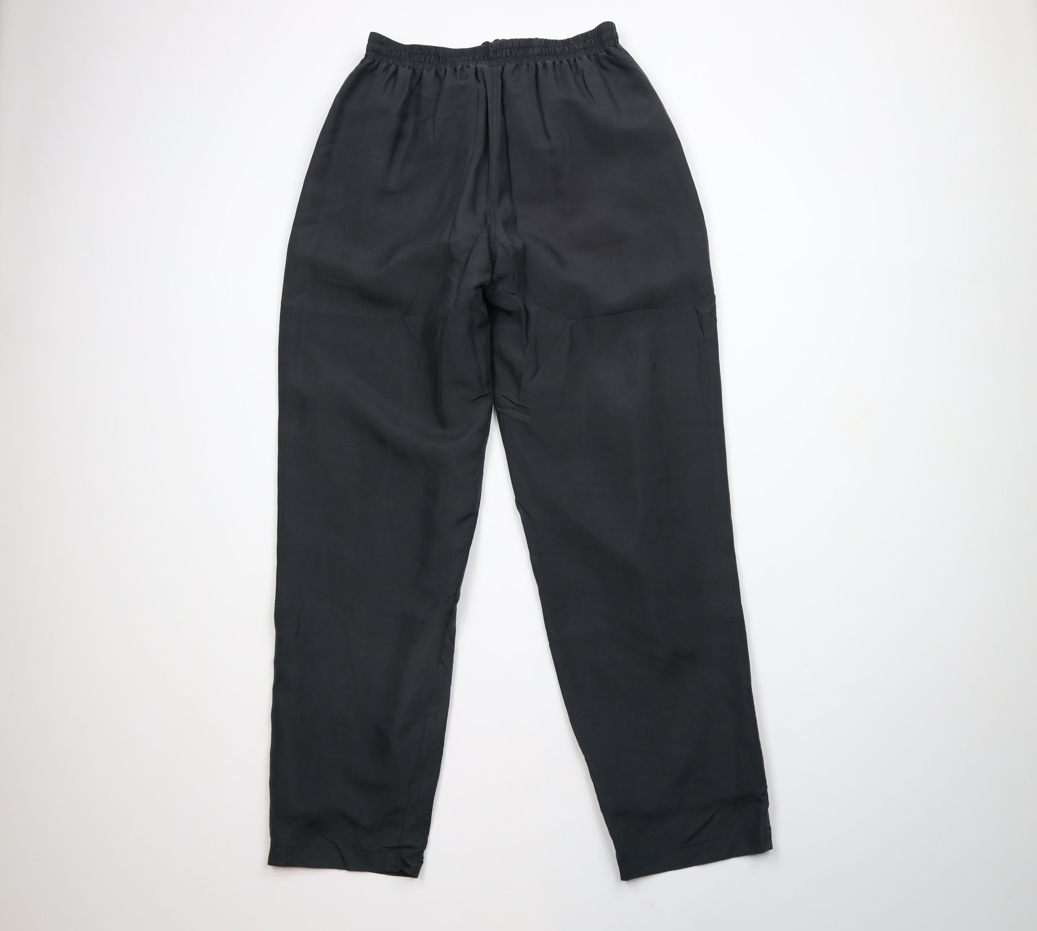 Vintage Vintage 90s Streetwear Blank Silk Tapered Leg Pants Black Size US 34 / EU 50 - 9 Thumbnail