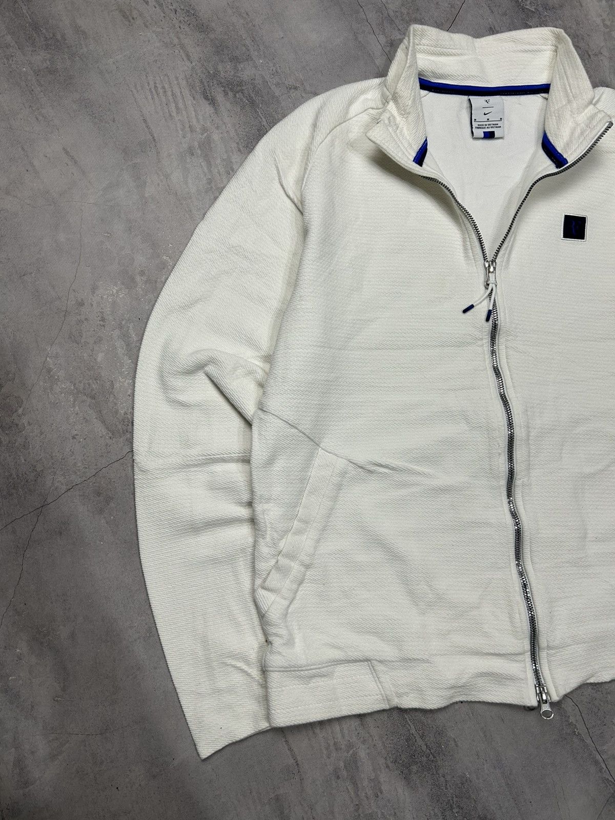 Nike × Vintage Nike Roger Federer RF Tennis Track Jacket White Full Zip Size US M / EU 48-50 / 2 - 2 Thumbnail