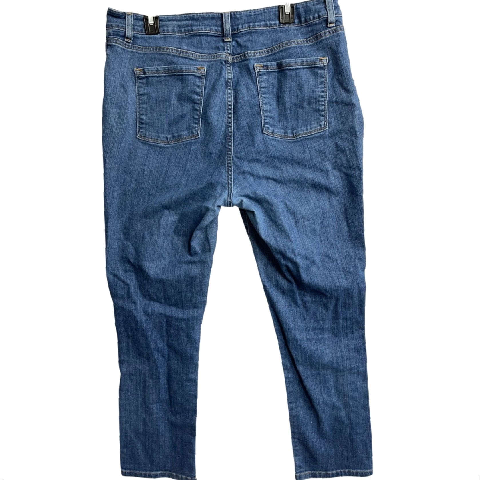 Vintage L.L. Bean Jeans Womens Size 16 Blue Denim Classic Fit Cotton Blend 5-Pocket Design Straight Rise High Waist Mens Womens Girls Boy-s? Size 38" / US 16 / IT 52 - 2 Thumbnail