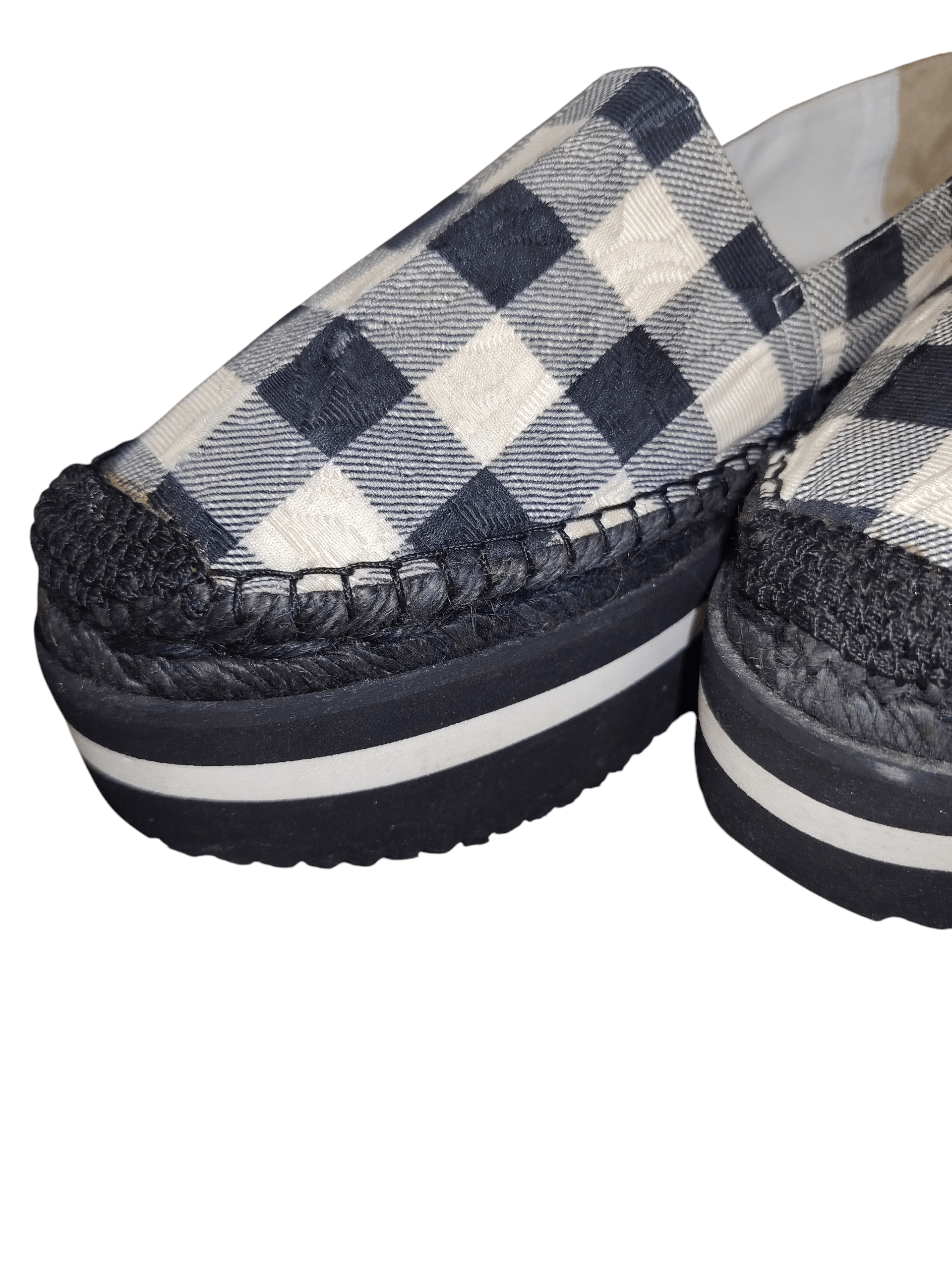 Dolce & Gabbana Dolce & Gabbana Checkered Espadrilles Platform Size US 11 / IT 41 - 4 Thumbnail