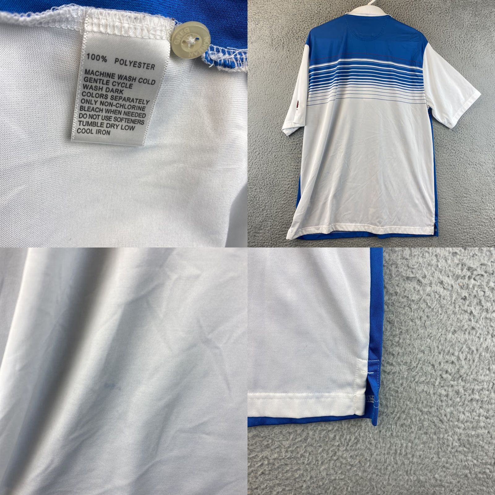 Vintage Greg Norman Polo Shirt Mens L Play Dry Performance Blue Logo Short Sleeve /44-48 Size US L / EU 52-54 / 3 - 8 Thumbnail