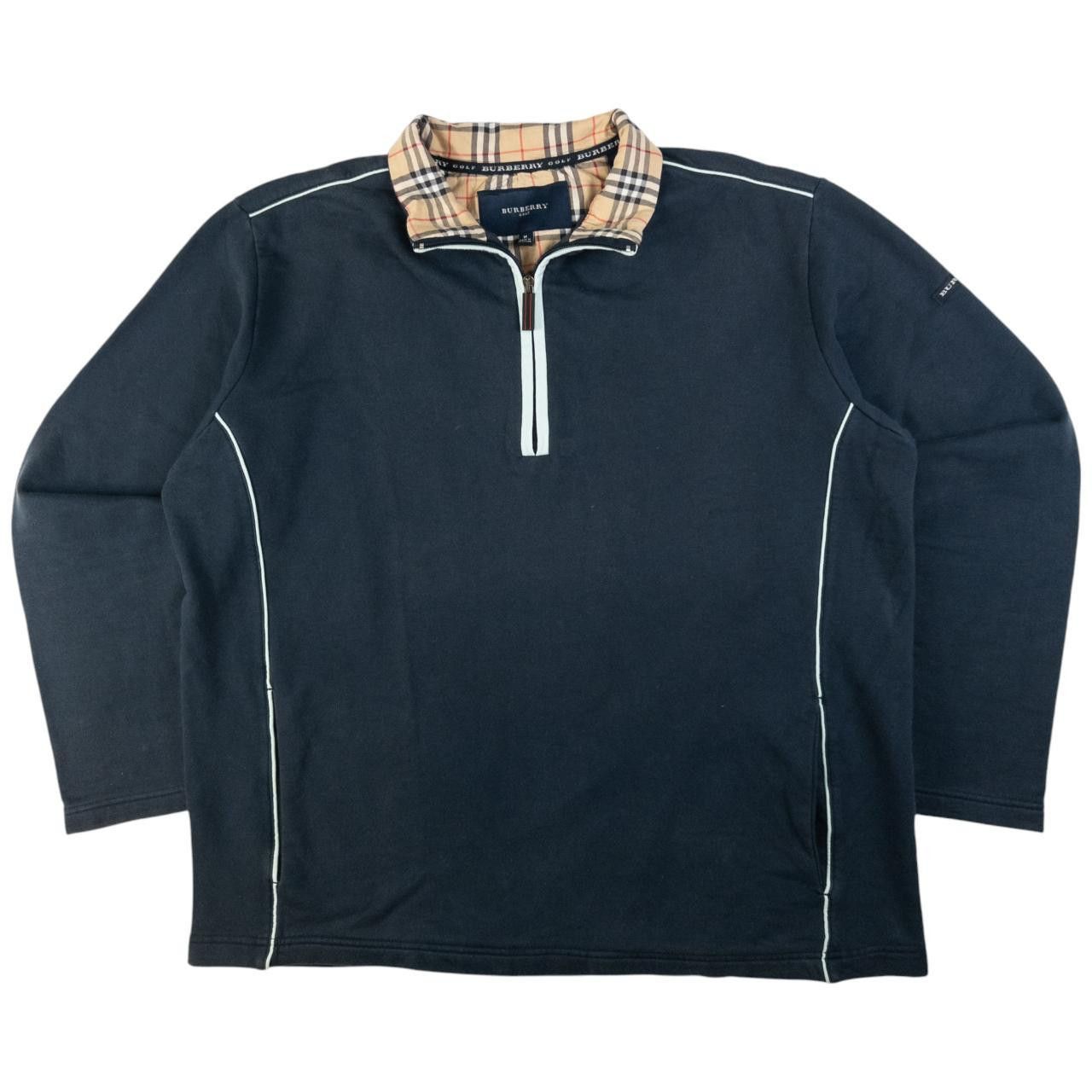 Burberry Vintage Burberry Nova Check Q Zip Collar Sweatshirt Size M Size US M / EU 48-50 / 2 - 1 Thumbnail
