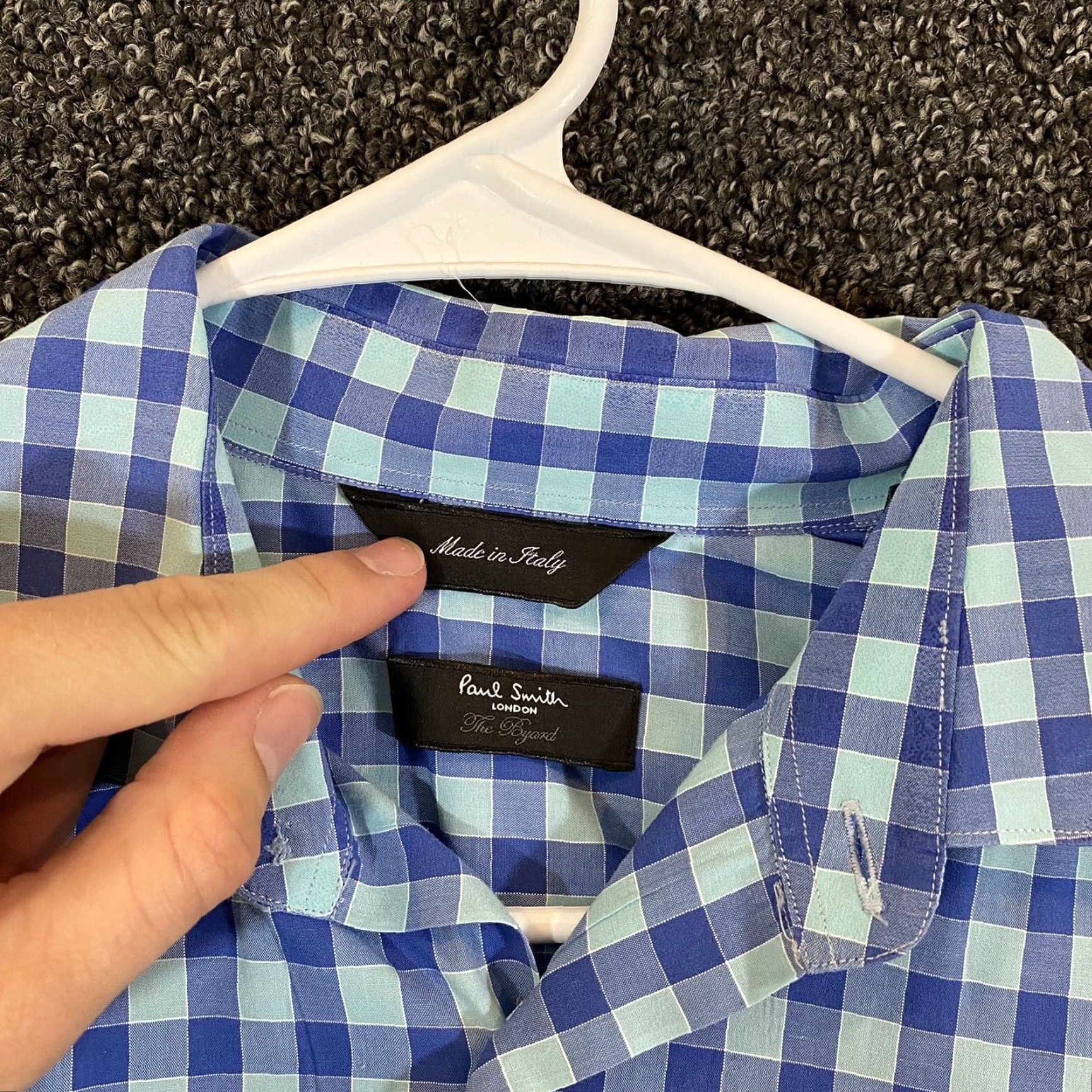 Paul Smith Paul Smith London Shirt Mens 15.5 39 Blue Plaid Button Up Dress Top Long Sleeve Size US M / EU 48-50 / 2 - 2 Thumbnail