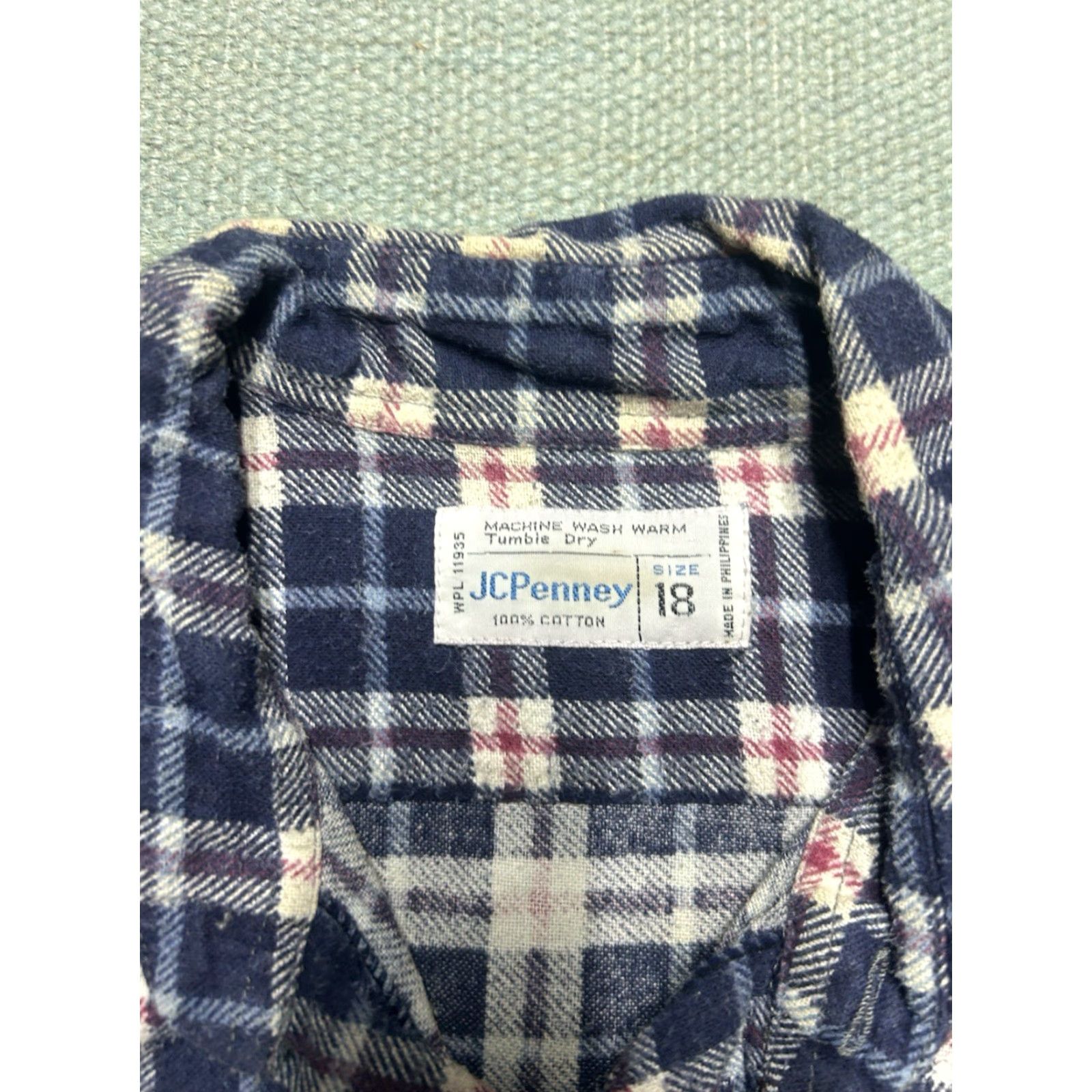 Vintage VINTAGE 70s printed flannel shirt brushed cotton JCPenney plaid Boys size 18 Size US XXL / EU 58 / 5 - 4 Thumbnail