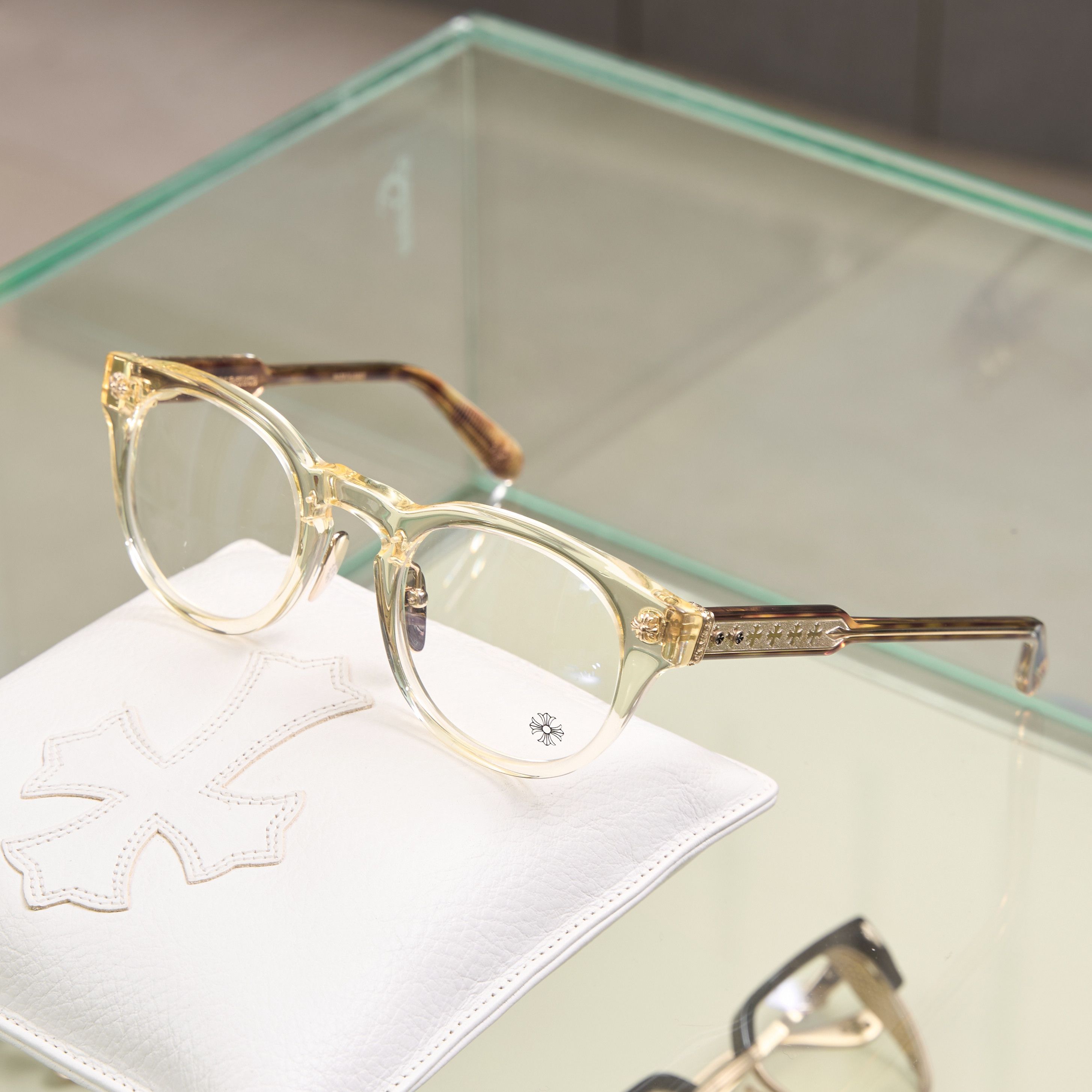 Chrome Hearts CHROME HEARTS DINGALONGLINGLONG PALE ALE/HAVANA TORTOISE Size ONE SIZE - 1 Thumbnail
