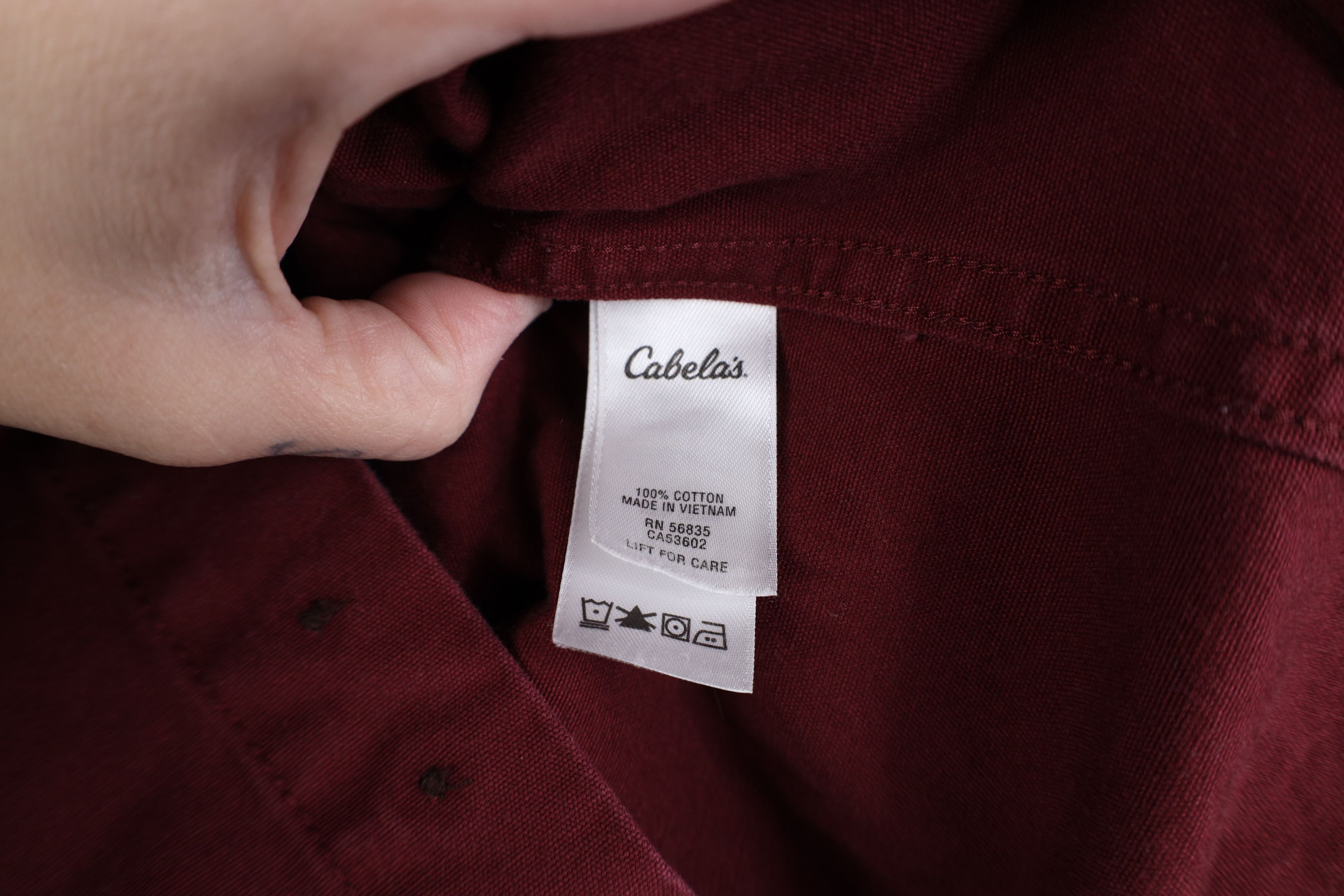 Cabelas Vintage Cabelas Heavyweight Canvas Collared Button Shirt Red Size US XXL / EU 58 / 5 - 9 Thumbnail