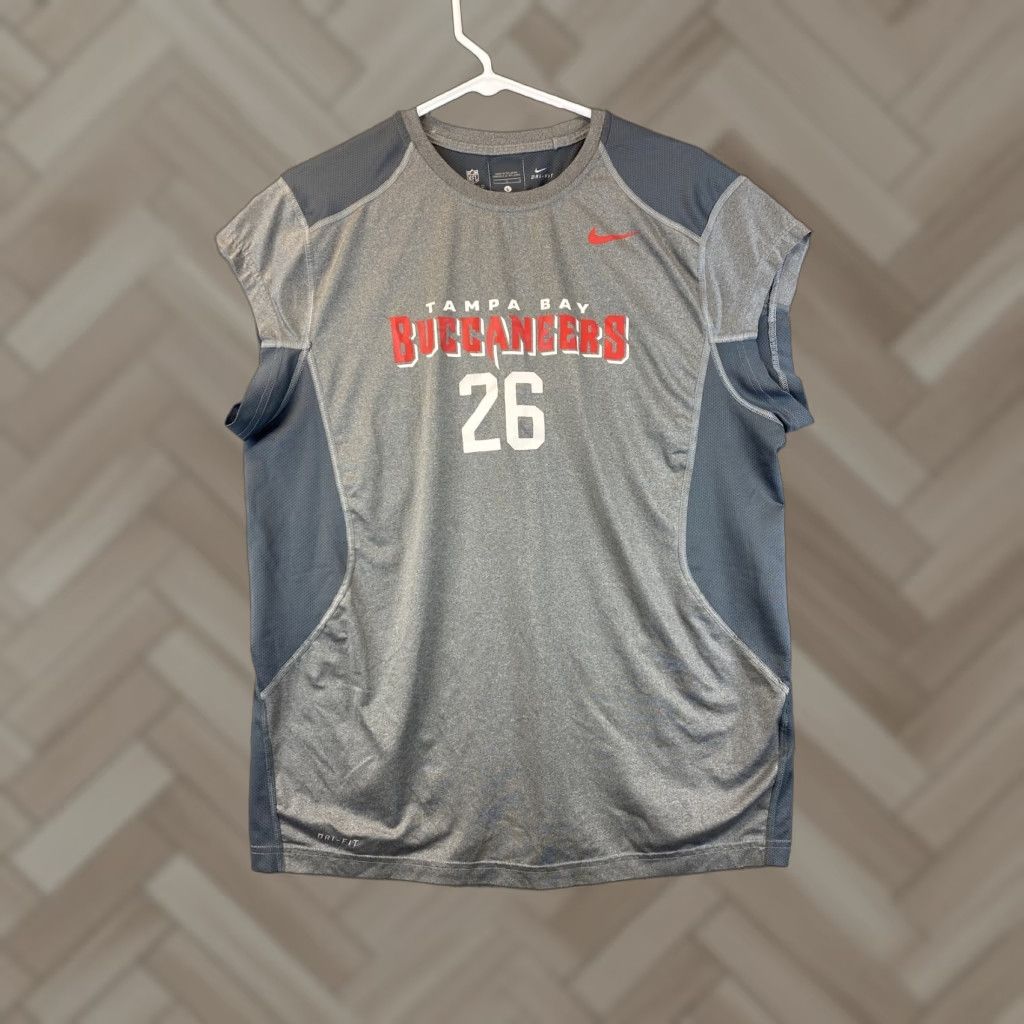 Nike Nike Men Activewear Top L Gray Buccaneers Tank Dri-Fit Running Logo / 80-36 Size US L / EU 52-54 / 3 - 1 Thumbnail