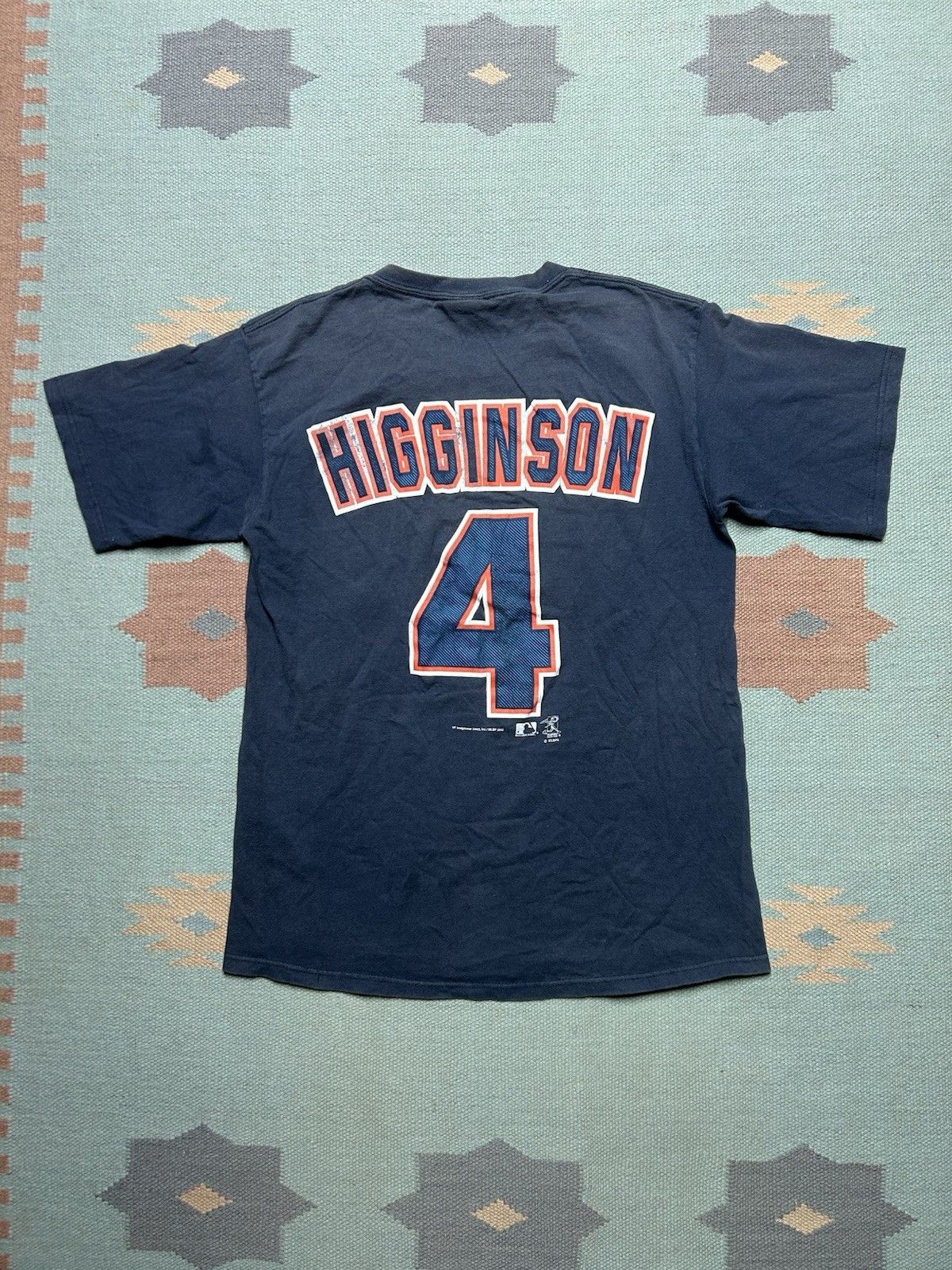 Vintage Vtg t shirt Detroit tigers Bobby Higginson #4 MLB faded med Size US M / EU 48-50 / 2 - 8 Thumbnail