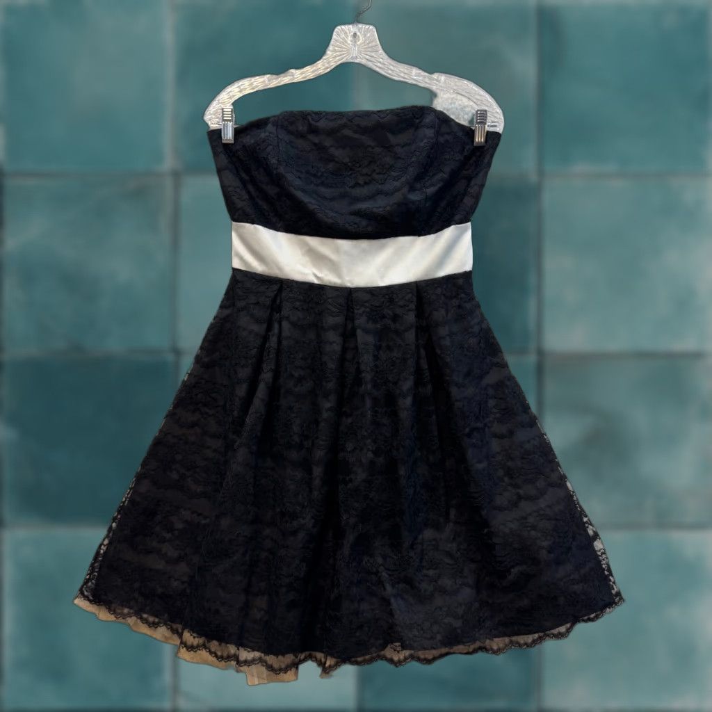 VINTAGE Y2K Black Mini Prom Dress Lace Bow Strapless Goth Fairy 10 Prom  Womens Satin? - stein-coach.com