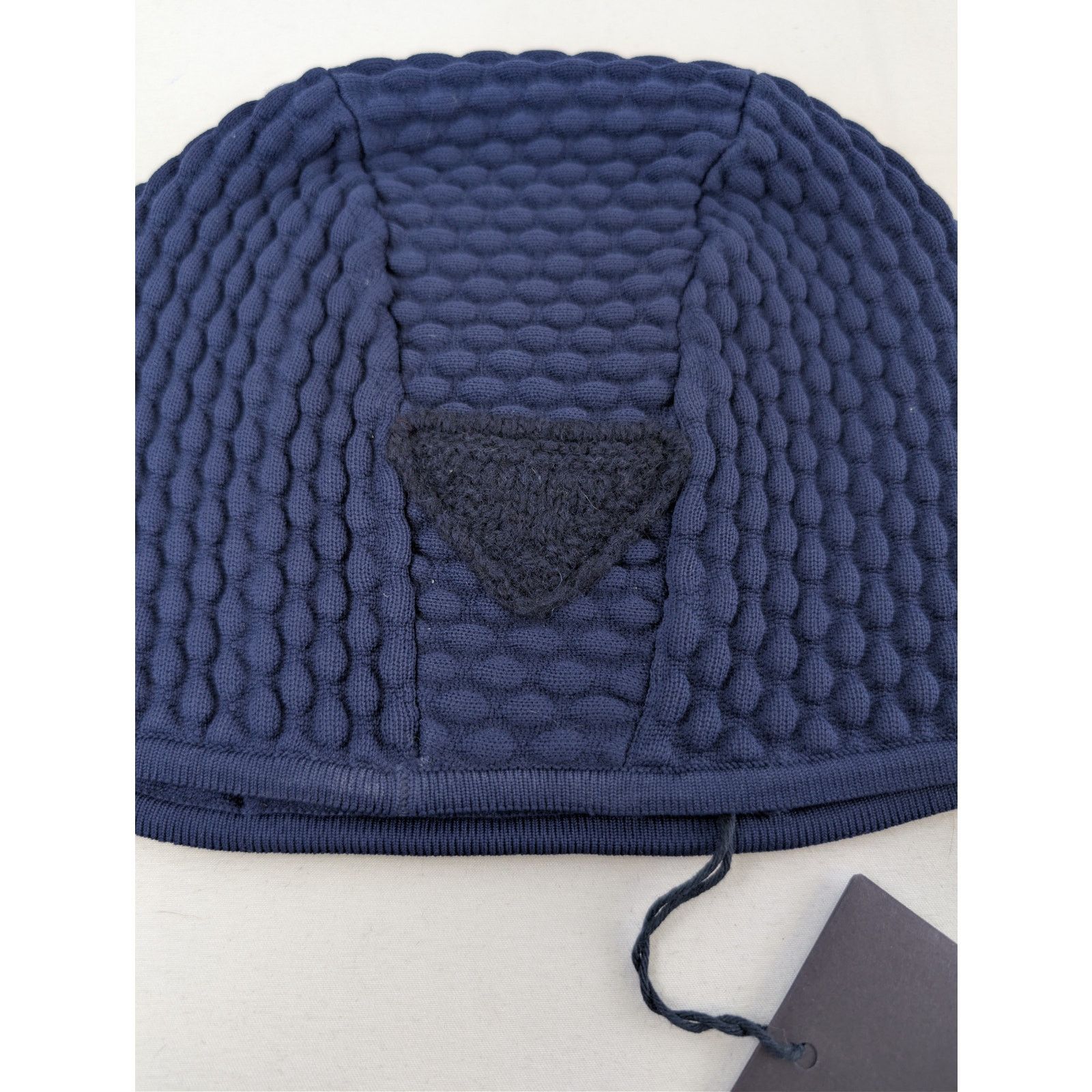 Prada o1rshd1 Size: L / Triangle Knitted Beanie Cap / Hat in Blue Size ONE SIZE - 3 Thumbnail