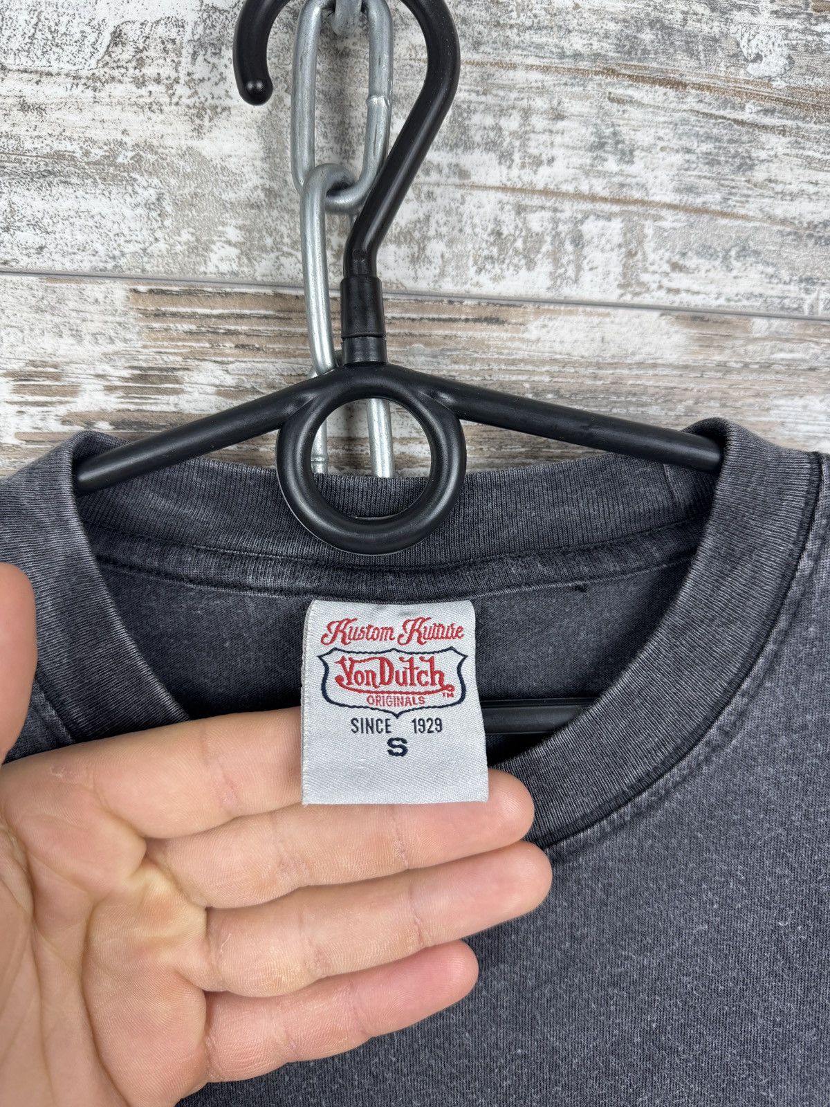Von Dutch Mens Vintage Von Dutch Washing T-shirt tee garment dyed y2k Size US S / EU 44-46 / 1 - 9 Thumbnail