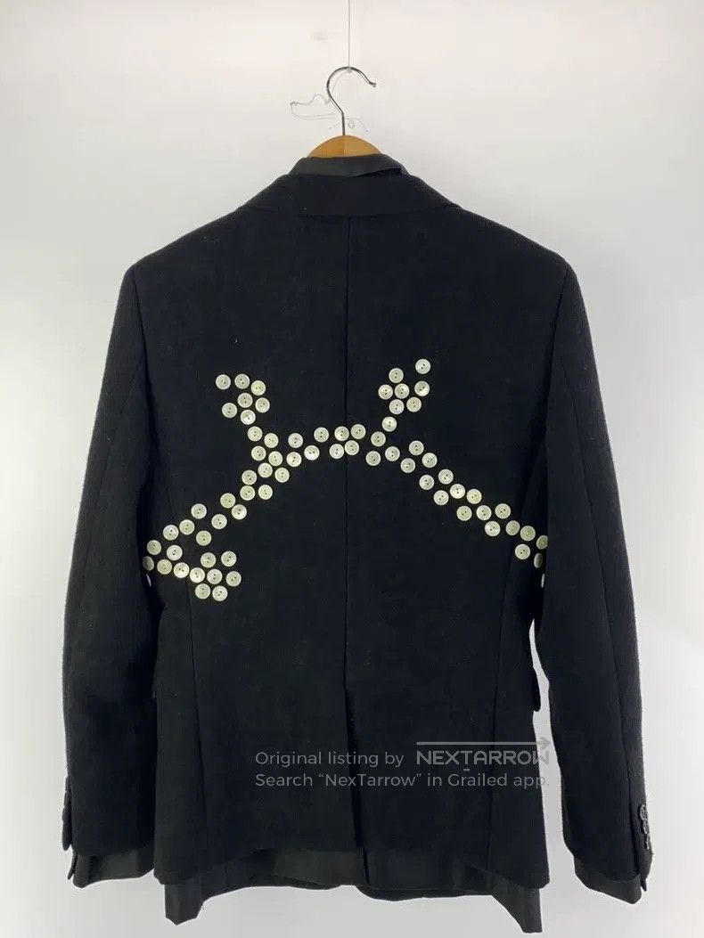 Comme des Garcons Comme Des Garcons Black Retro Button Decorated Fake Two Pi Size US M / EU 48-50 / 2 - 2 Thumbnail