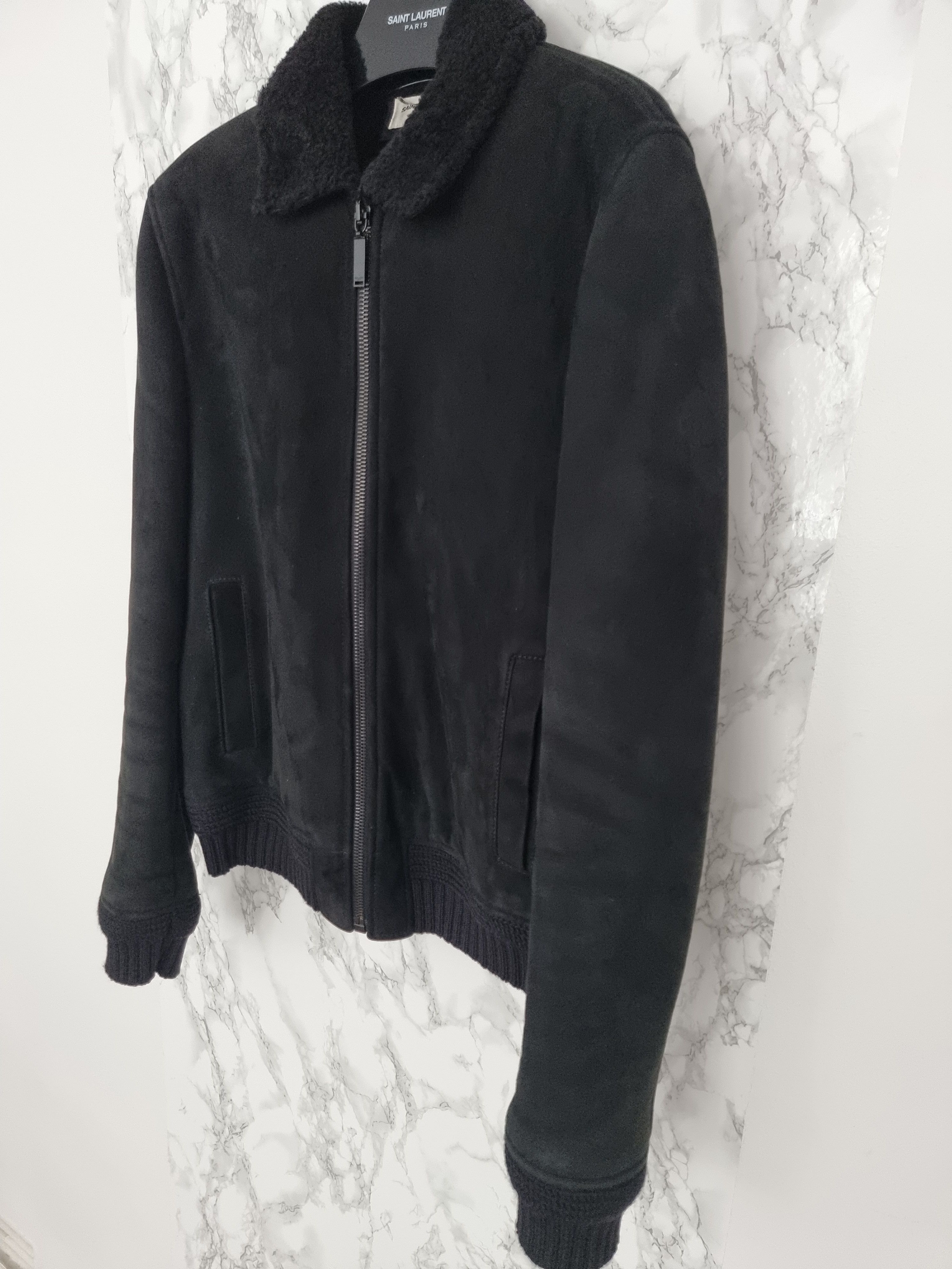 Saint Laurent Paris FW17 Saint Laurent bomber shearling jacket Size US M / EU 48-50 / 2 - 2 Thumbnail