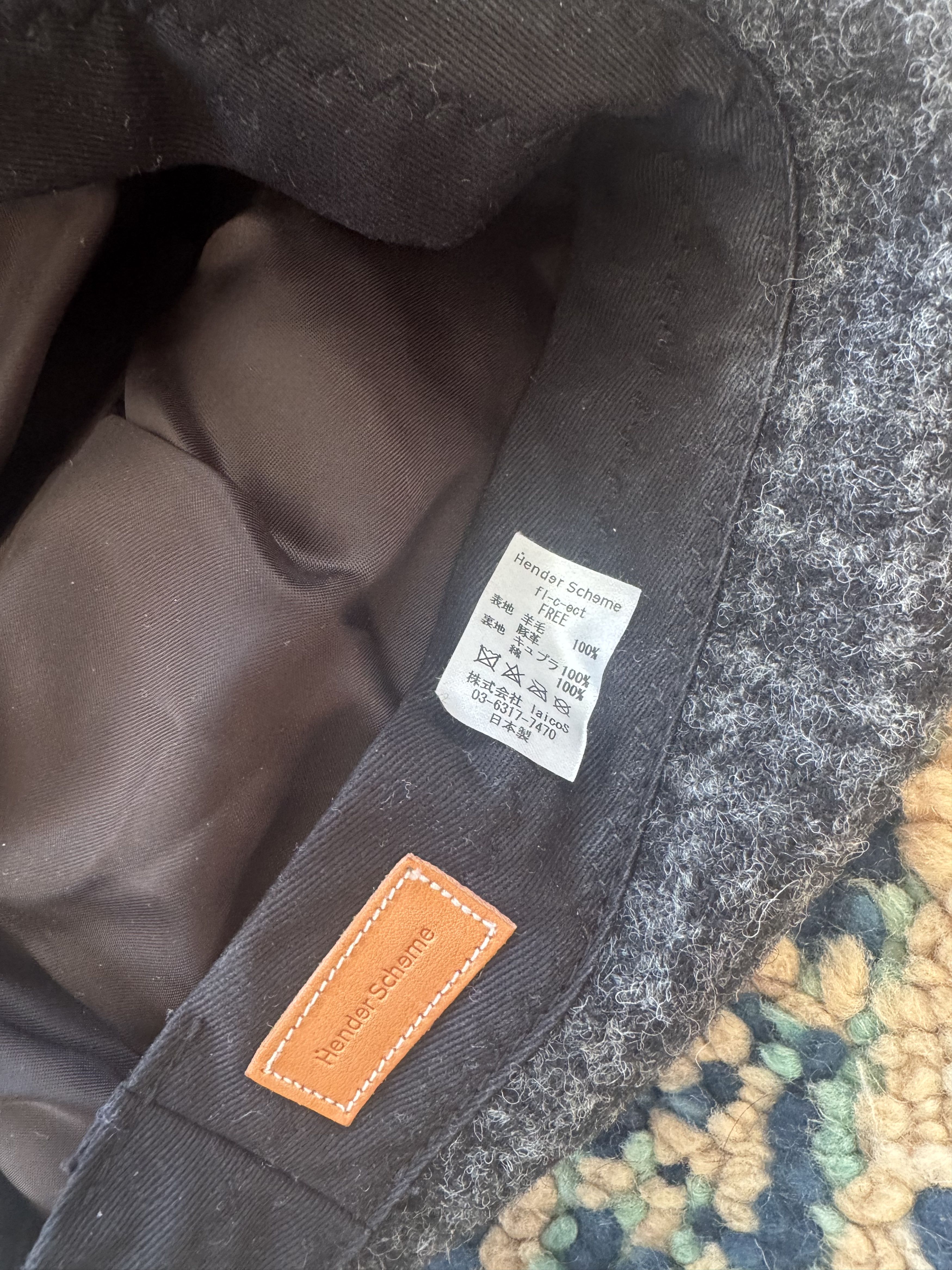 Hender Scheme Hender Scheme Tweed Ear Cap black Size ONE SIZE - 5 Thumbnail