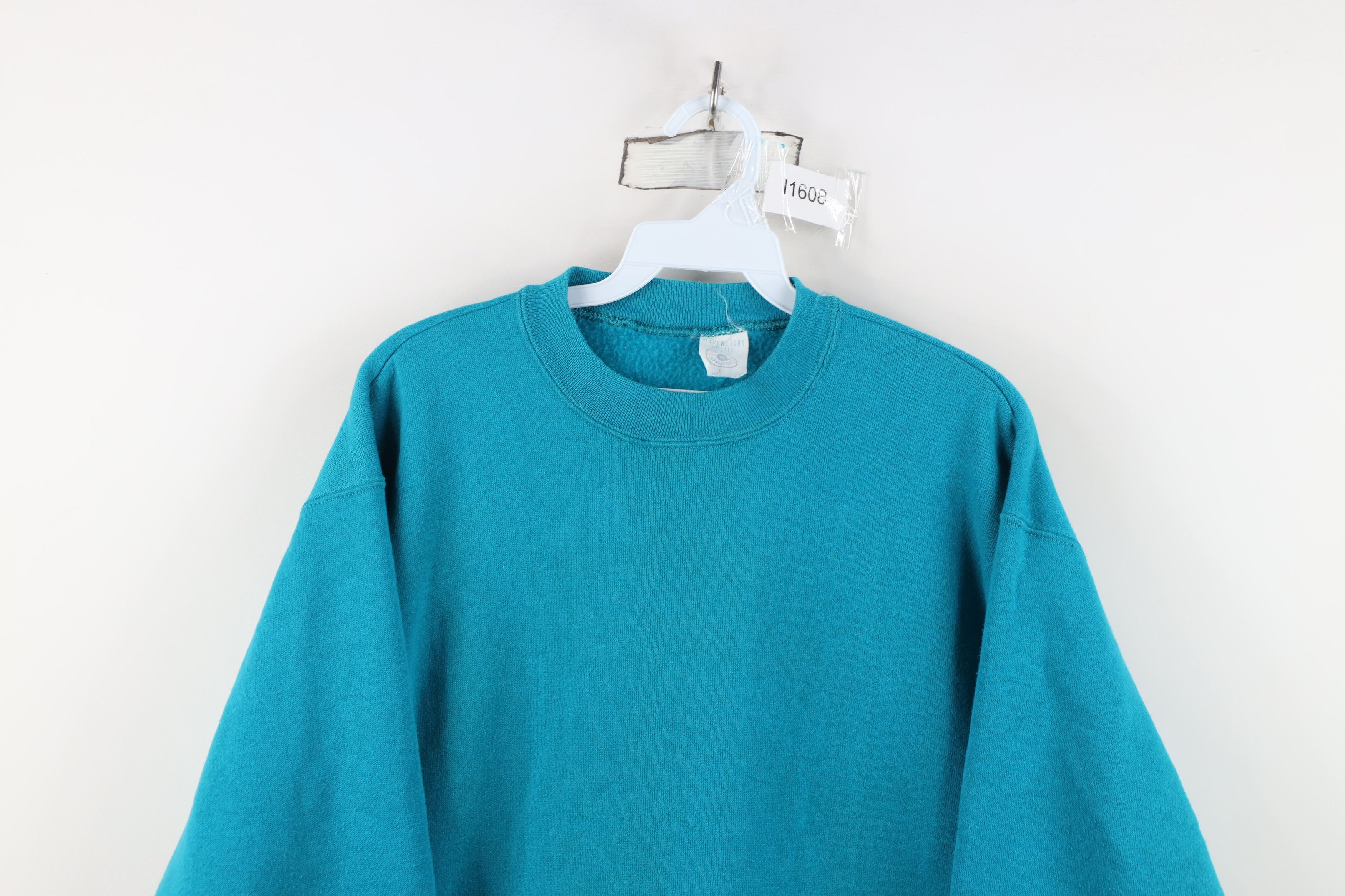 Vintage Vintage 90s Streetwear Heavy Crewneck Sweatshirt Blue USA Size L / US 10 / IT 46 - 2 Thumbnail