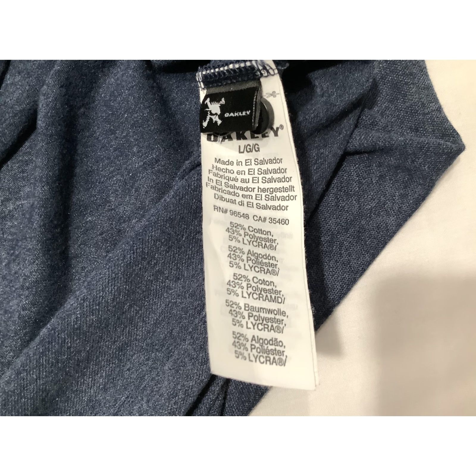 Oakley Oakley Polo Shirt Mens Large Blue Hydrolix Moisture Wicking Performance Golf Shirt Size US L / EU 52-54 / 3 - 6 Thumbnail