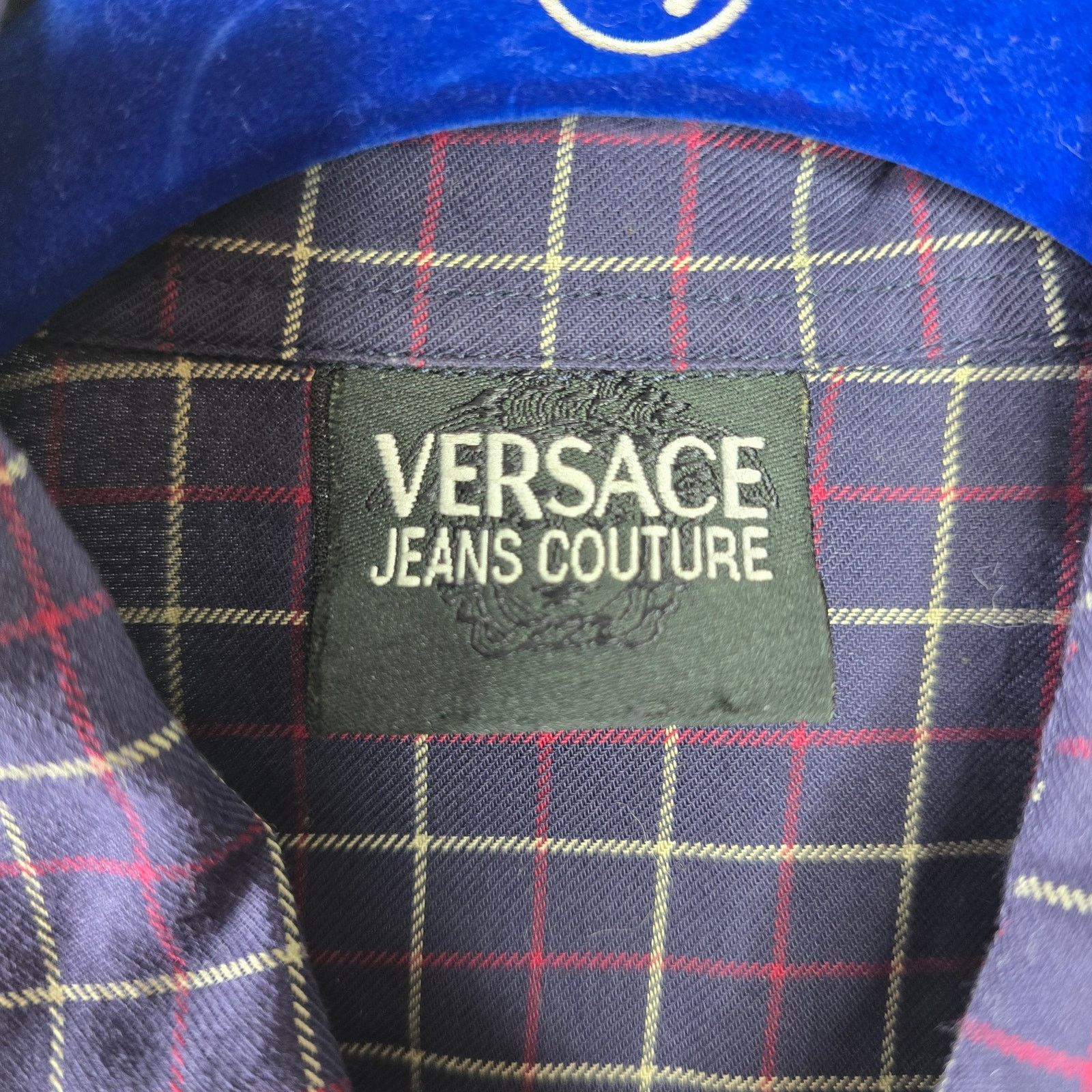 Versace Jeans Couture Versace Jeans Couture Blue Plaid Button-up Shirt Size US M / EU 48-50 / 2 - 3 Thumbnail