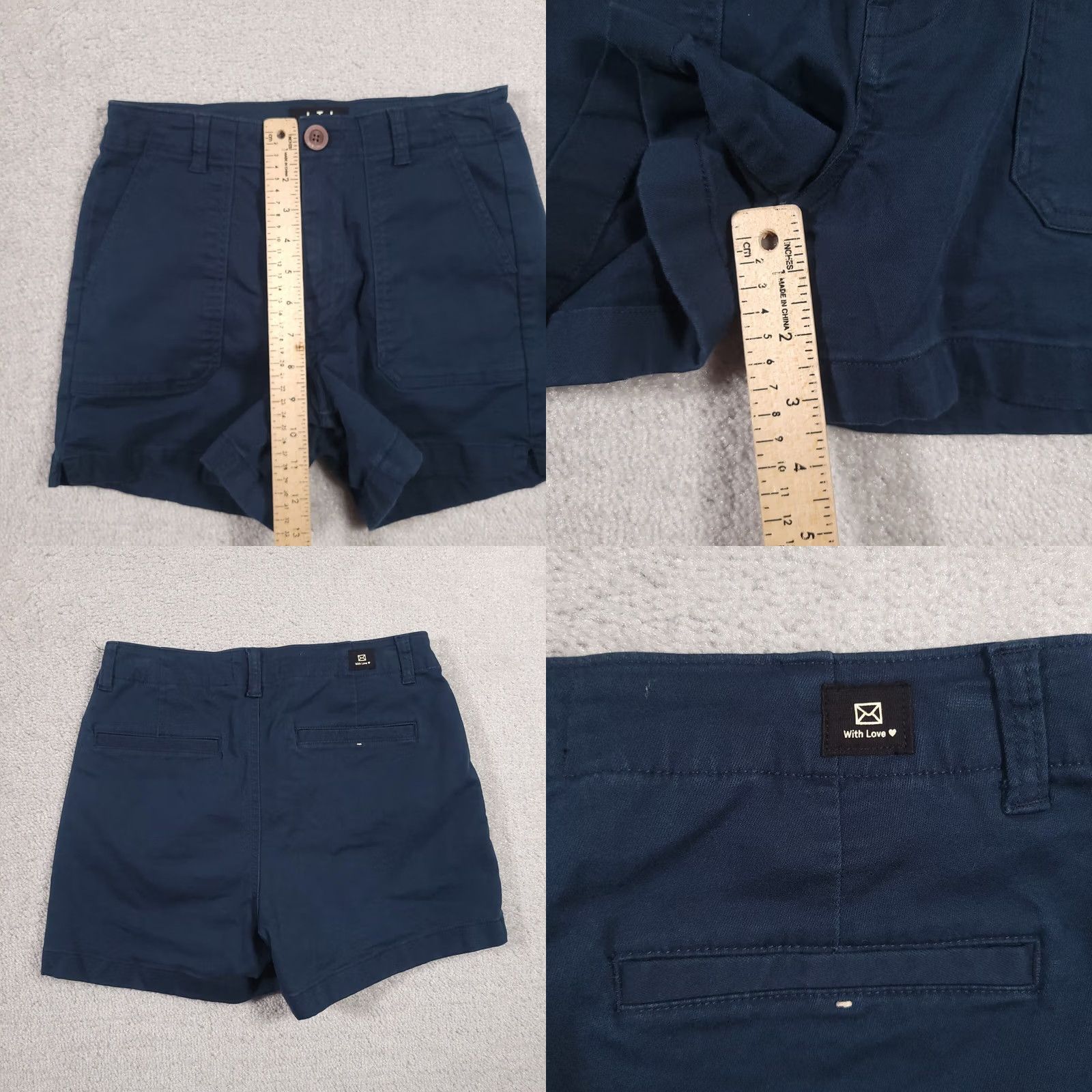 Vintage Letter to Juliet L.T.J. Shorts Women's Small Blue Chino Pockets Casual Size 28" / US 6 / IT 42 - 8 Thumbnail