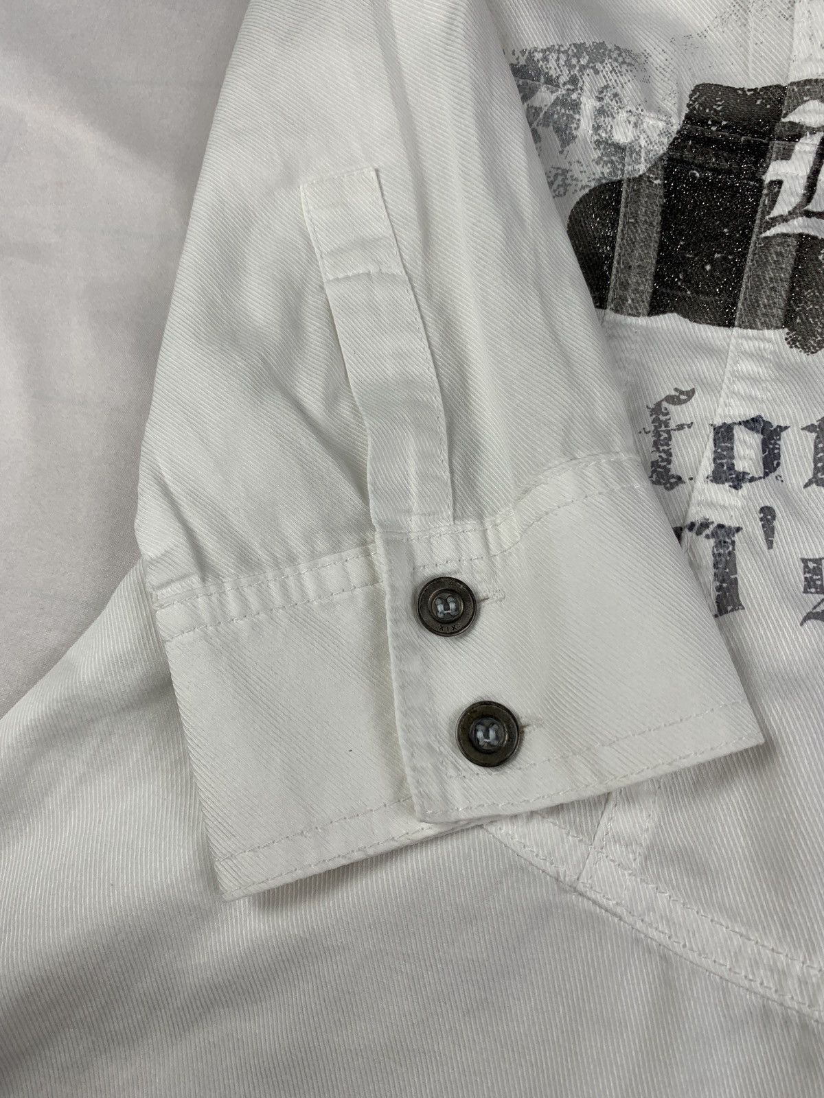 Japanese Brand XIX White Grunge Poem Graphic Blousy Dress Size S / US 4 / IT 40 - 7 Thumbnail