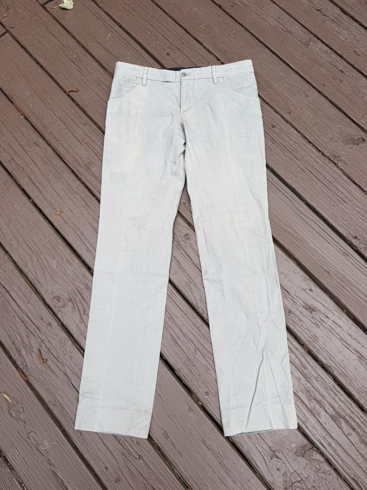 Dolce & Gabbana Vintage Dolce & Gabbana Khaki Tan Slack Pants Button 30 Size US 30 / EU 46 - 3 Thumbnail