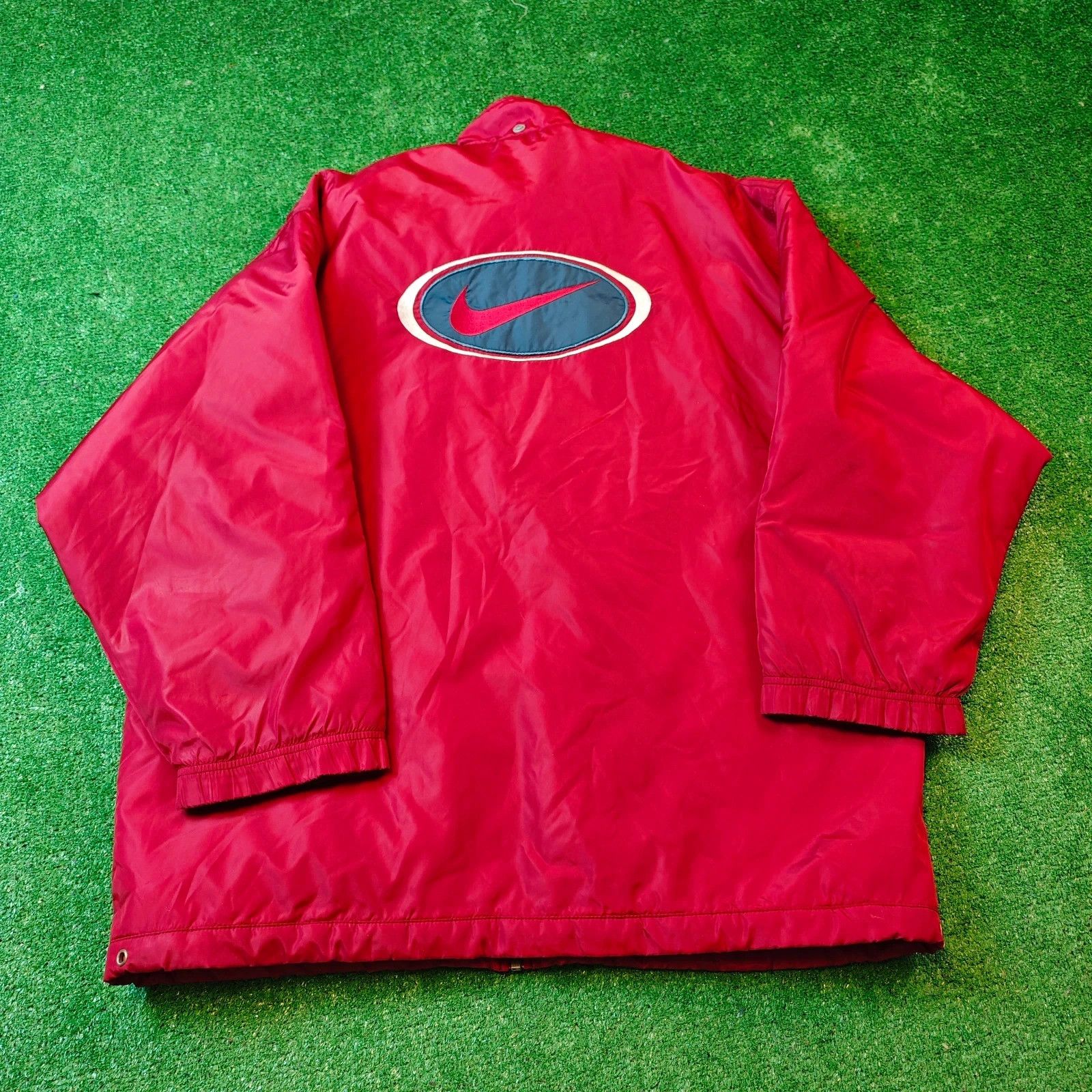 Nike Vintage Nike Jacket Mens XL Full zip red embroidered y2k Size US XL / EU 56 / 4 - 1 Thumbnail