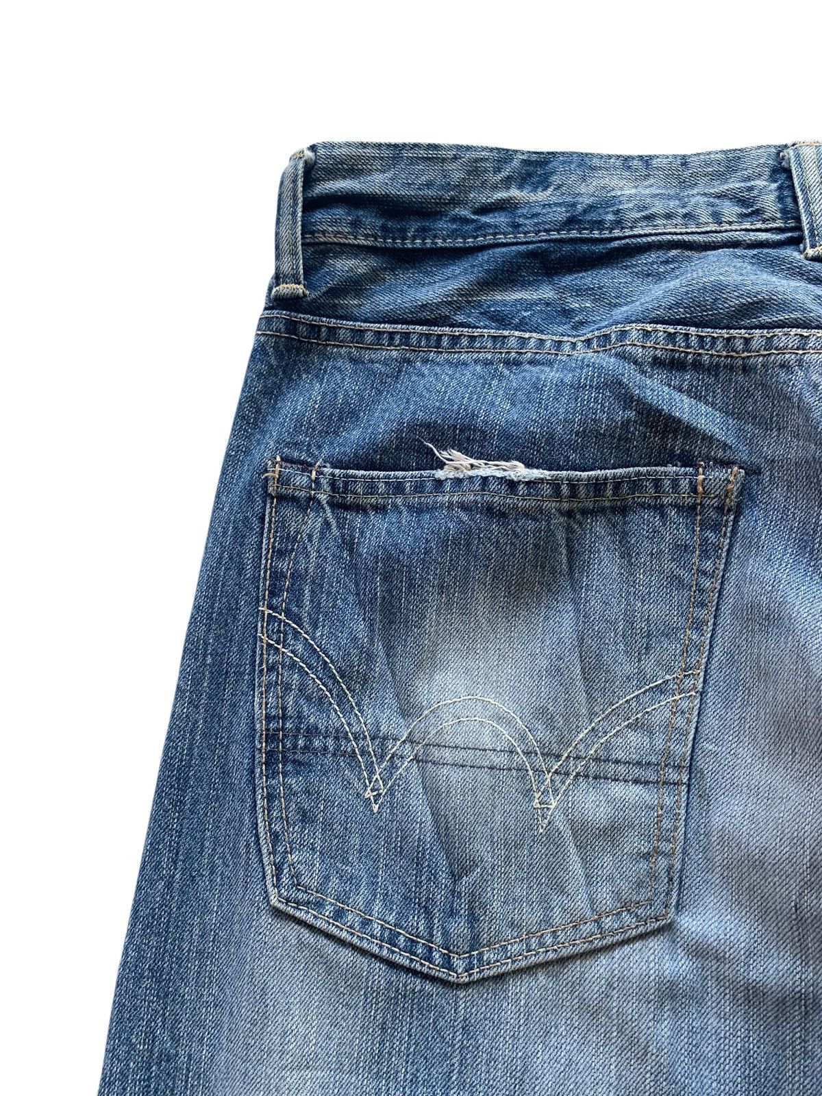 Edwin VINTAGE EDWIN 505Z SELVEDGE RUSTY JAPANESE DISTRESSED DENIM Size US 34 / EU 50 - 15 Thumbnail