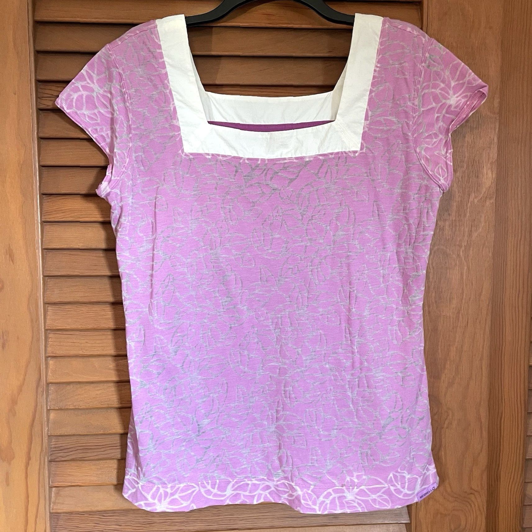 Merrell VINTAGE Merrell Blouse Shirt Womens Pink Floral Burnout Y2K Sporty Casual Size L Size L / US 10 / IT 46 - 4 Thumbnail