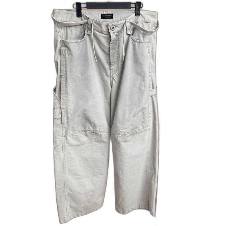 Balenciaga Balenciaga Beige Drawstring Cargo Pants Size M-2505 Size US 32 / EU 48 - 1 Thumbnail