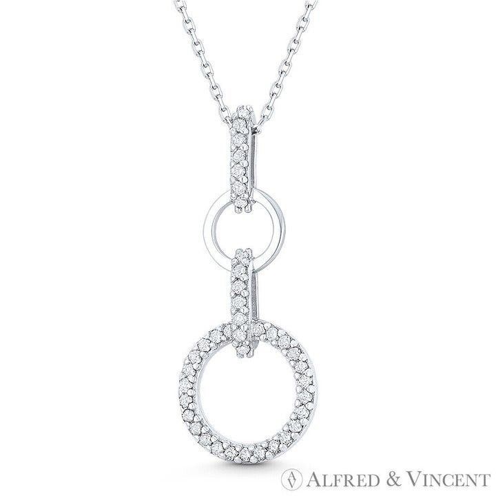 Other Double Eternity Circle CZ Crystal Love Necklace Pendant Size ONE SIZE - 1 Preview