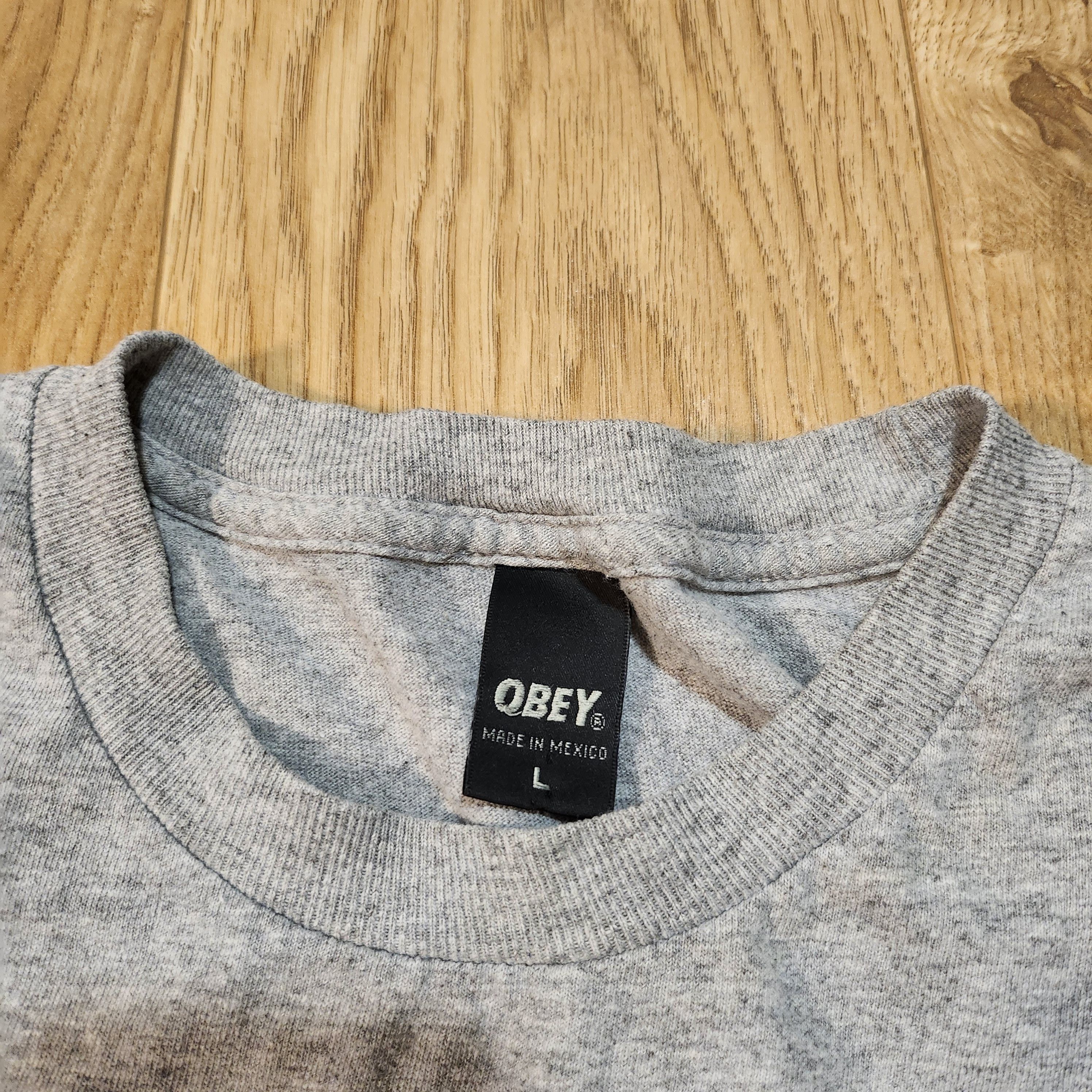 Obey OBEY Gray Logo Tee Size US L / EU 52-54 / 3 - 3 Thumbnail