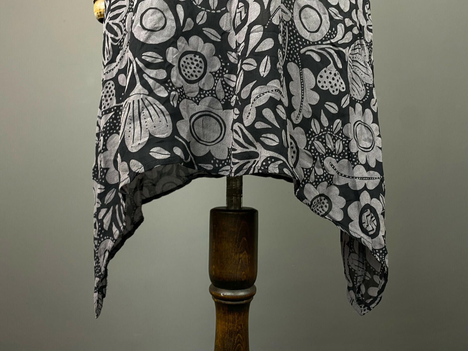 Designer Gudrun Sjöden Gray Floral Asymmetric Tunic Dress Size S Size S / US 4 / IT 40 - 3 Thumbnail