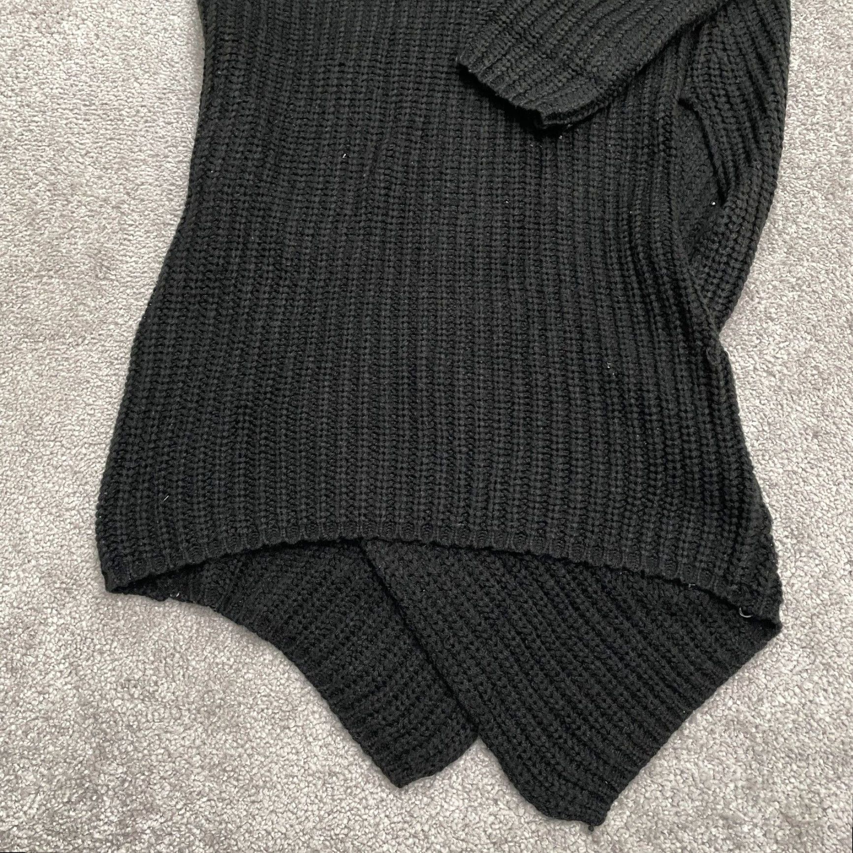 Vintage Hot & Delicious Dress Womens S/M Black Long Sleeve Knit Short Wrapped Size S / US 4 / IT 40 - 4 Thumbnail