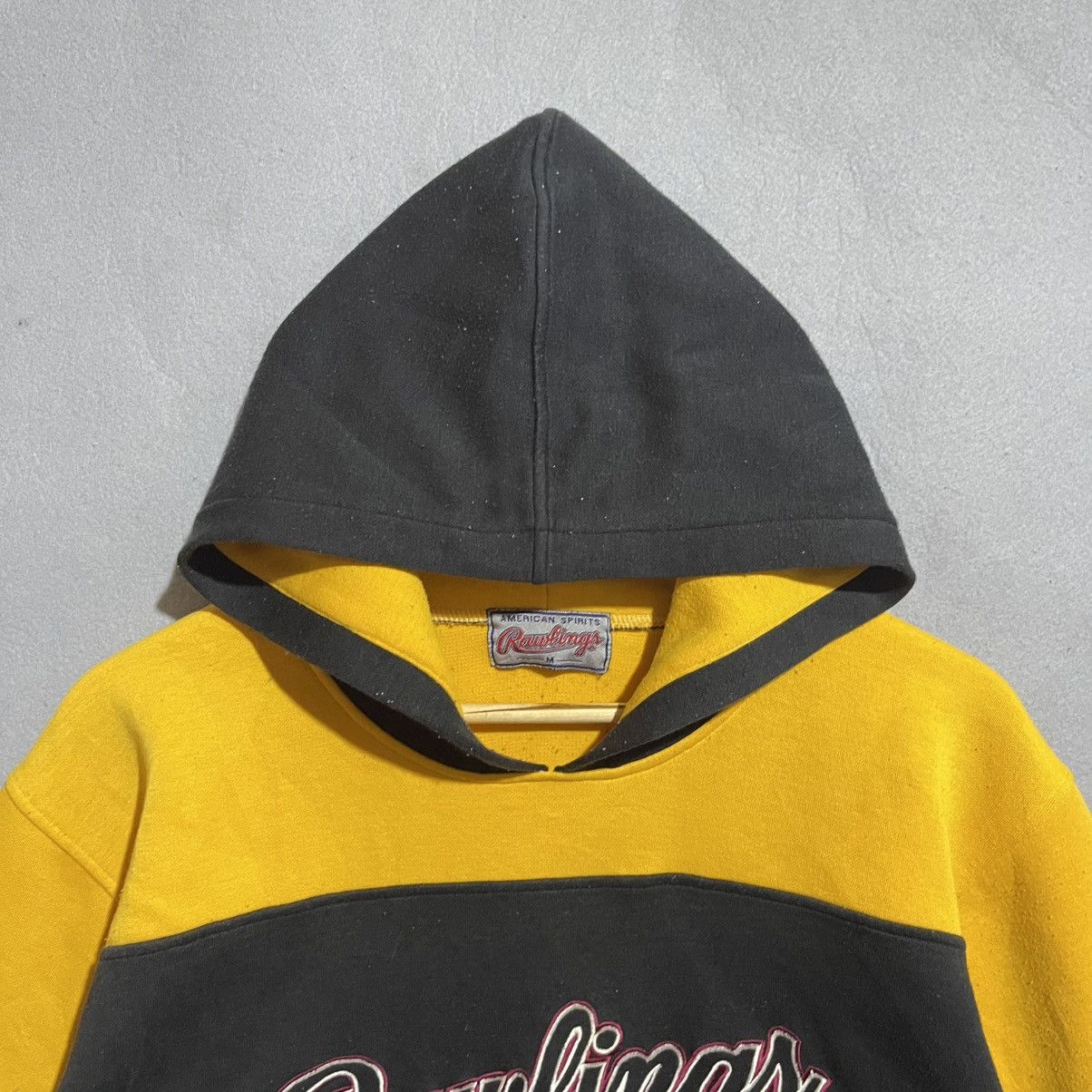 Vintage Vintage Rawlings “American Spirits” Black & Yellow Hoodie Size US M / EU 48-50 / 2 - 2 Thumbnail