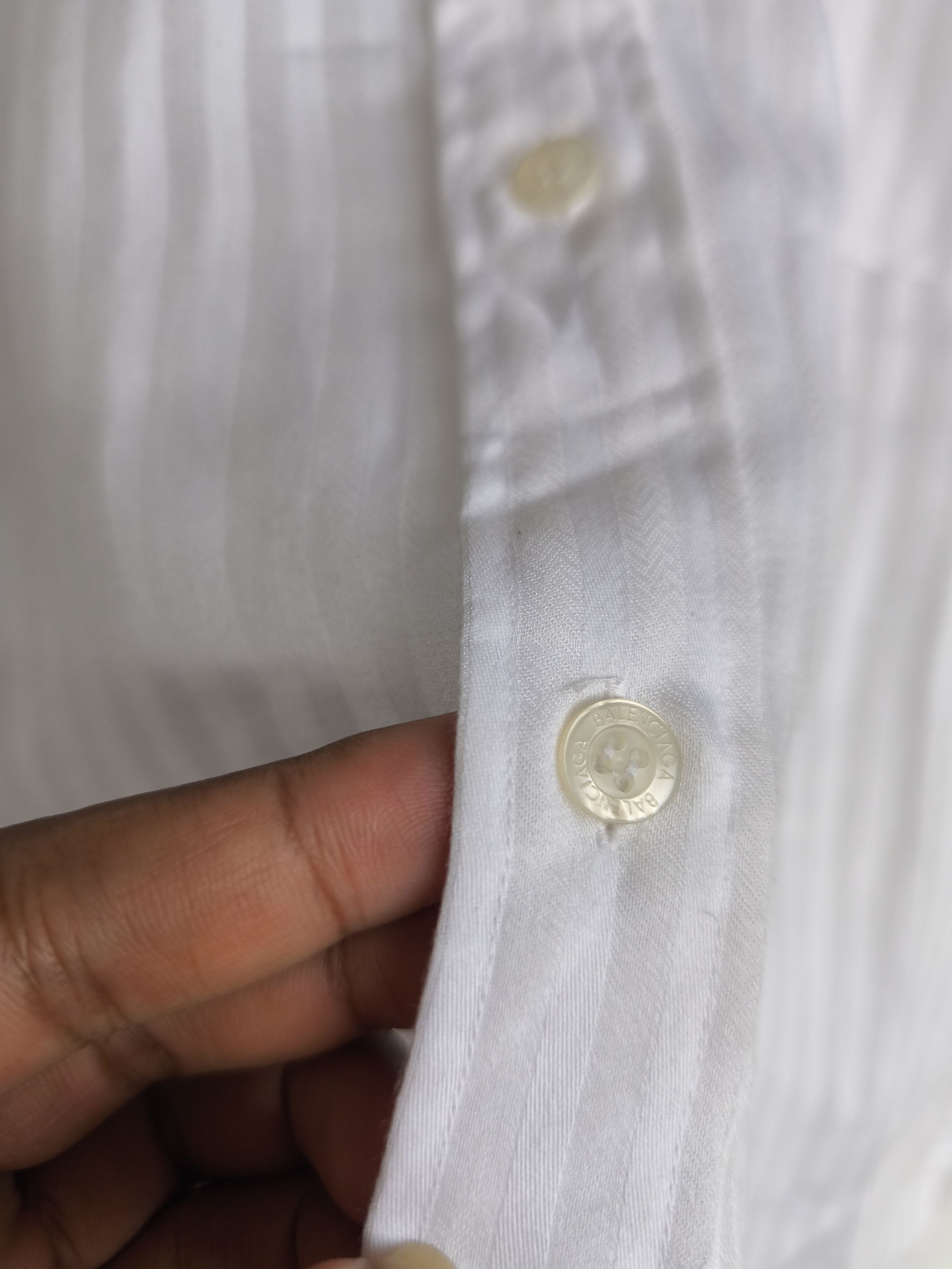 Balenciaga × Designer Vintage Balenciaga white stripe shirt Size US M / EU 48-50 / 2 - 4 Thumbnail