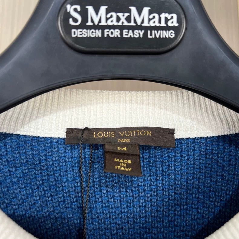 Louis Vuitton LOUIS VUITTON Blue Mohair Patchwork Sweater 2504-Nextarrow Size US M / EU 48-50 / 2 - 5 Thumbnail