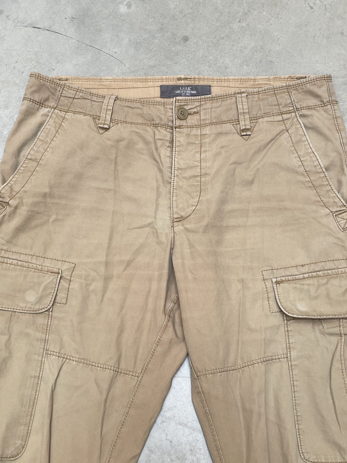 Vintage Vintage Military Cargo Pants Beige Wide Workwear Fit size 36 Size US 36 / EU 52 - 6 Thumbnail