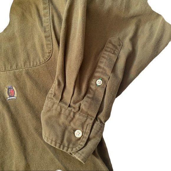 Tommy Hilfiger Vintage Grunge 90’s Olive Green Tommy Hilfiger Crest Logo Sh Size US M / EU 48-50 / 2 - 4 Thumbnail