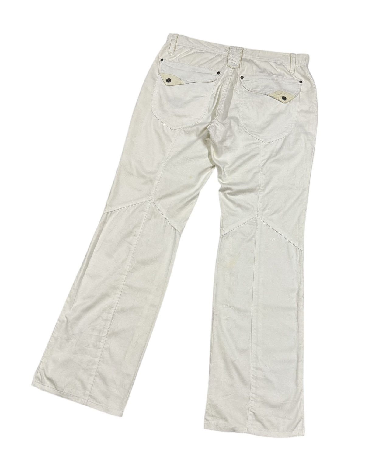 HIDEAWAYS Vtg🔥HIDEAWAYS Bell Bottom Wide White Pants Size US 33 - 15 Thumbnail