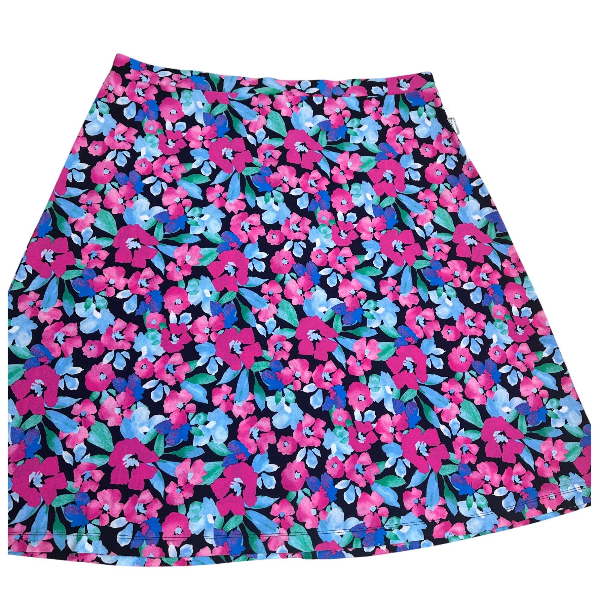 Kasper Kasper Pink Floral-Print Pull-On Flared Midi Skirt – Plus Si Size 42" / US 20 - 4 Thumbnail