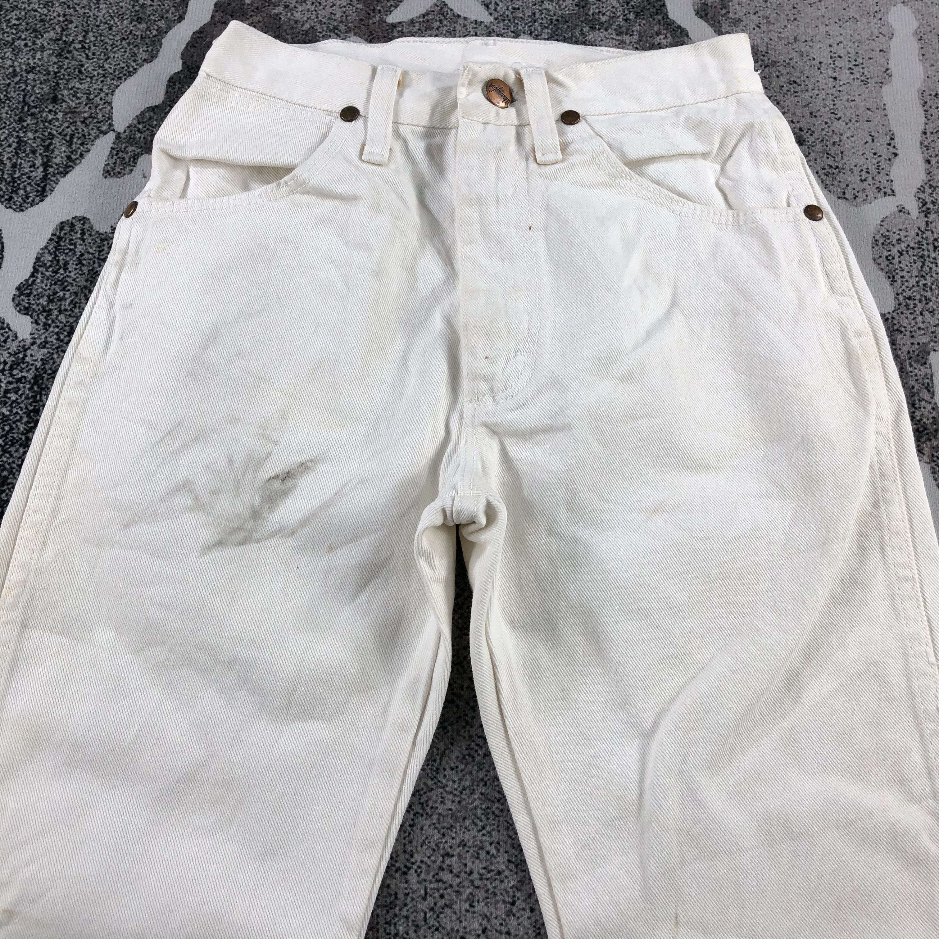 Vintage Vintage Wrangler Jeans Dirty White High Waist Denim KJ1072 Size 24" / US 00 / IT 34 - 3 Thumbnail