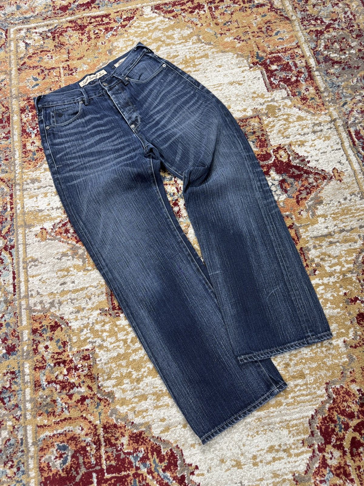 Other ᶠᵃⁿᶜʸᵍᵘʸ Vintage Baggy Washed Denim Jeans Wide leg Y2K Size US 30 / EU 46 - 1 Thumbnail