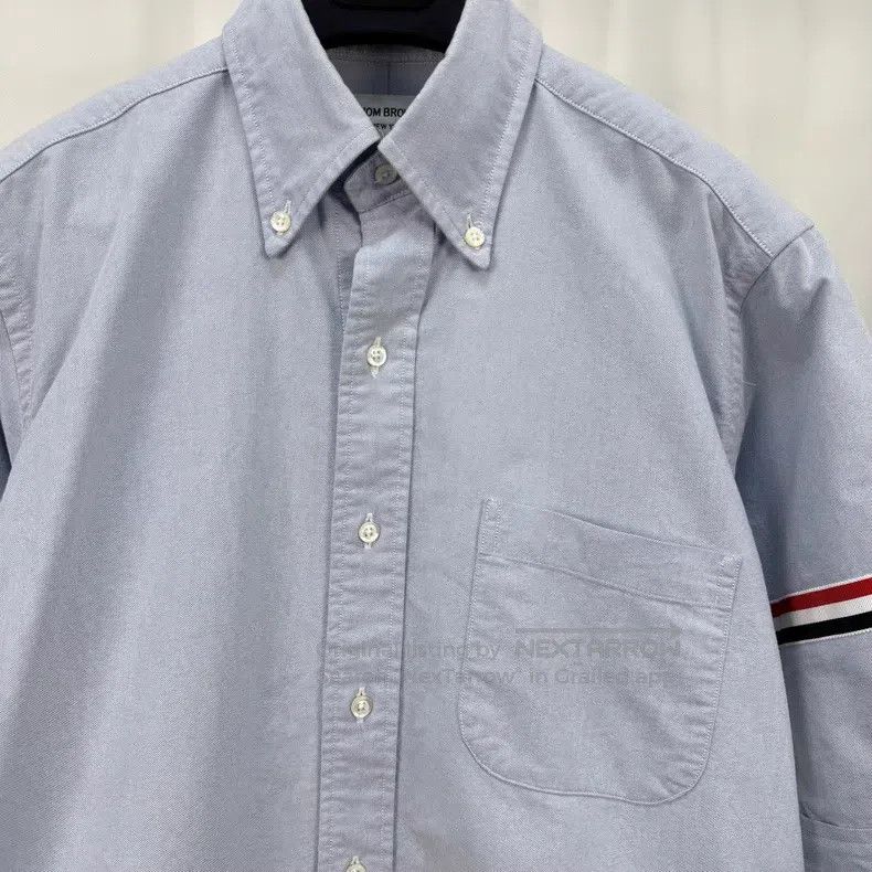 Thom Browne Thom Browne Oxford Stripe Short-Sleeve Shirt Size US L / EU 52-54 / 3 - 3 Thumbnail