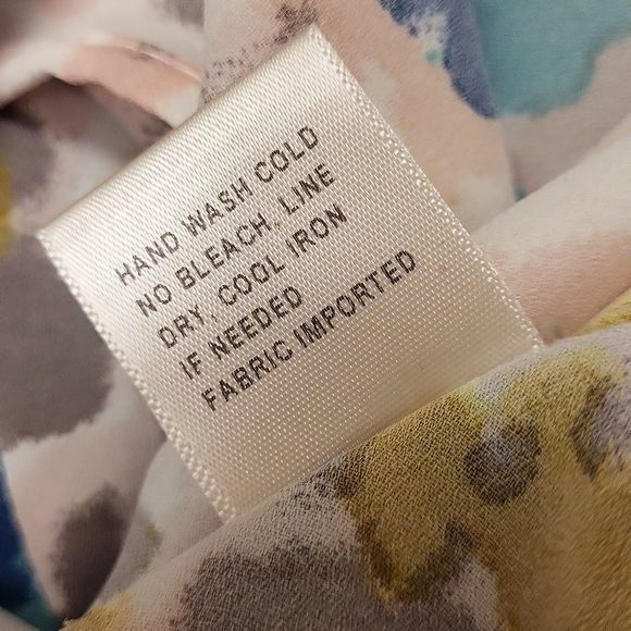 Other Love Stitch Halter Dress Watercolor Blot Ivory Blue Pink Size M / US 6-8 / IT 42-44 - 12 Thumbnail