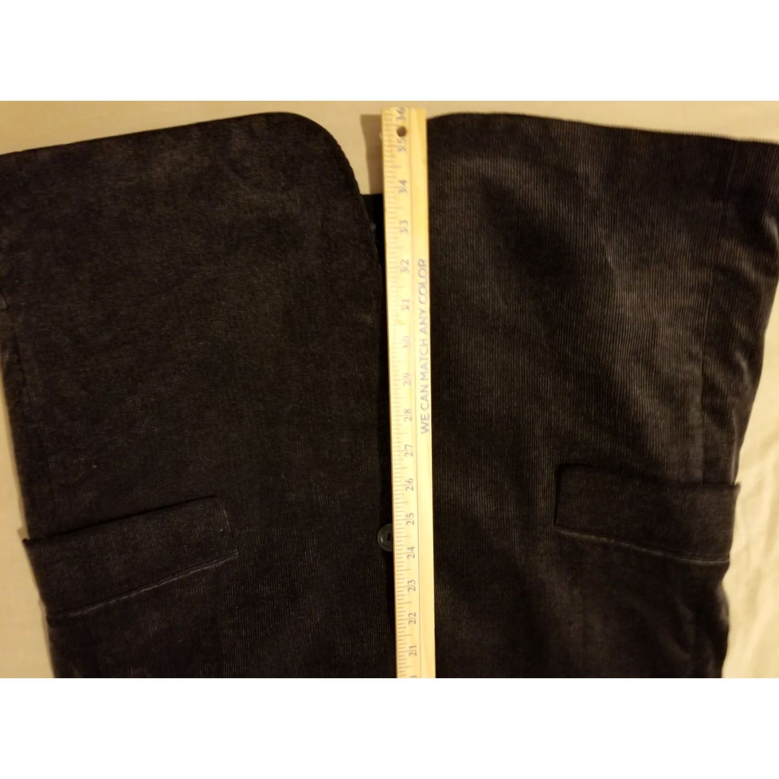 Vintage Alan Flusser Sports Jacket Blazer Cotton Black Mens 42L Corduroy Size 42R - 7 Thumbnail