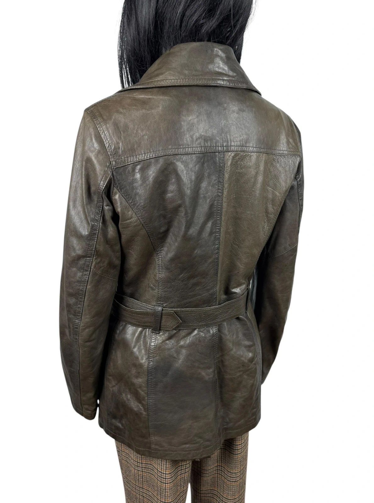 Other Leonardo Vintage Leather Coat Belted size L Size L / US 10 / IT 46 - 6 Thumbnail