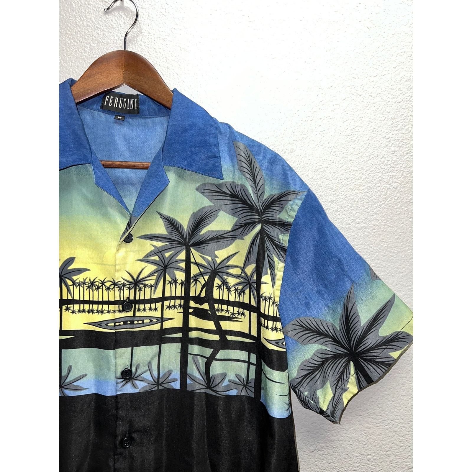 Vintage Vintage Ferugini Button Down Shirt Hawaii Hawaiian Medium Size US M / EU 48-50 / 2 - 2 Thumbnail