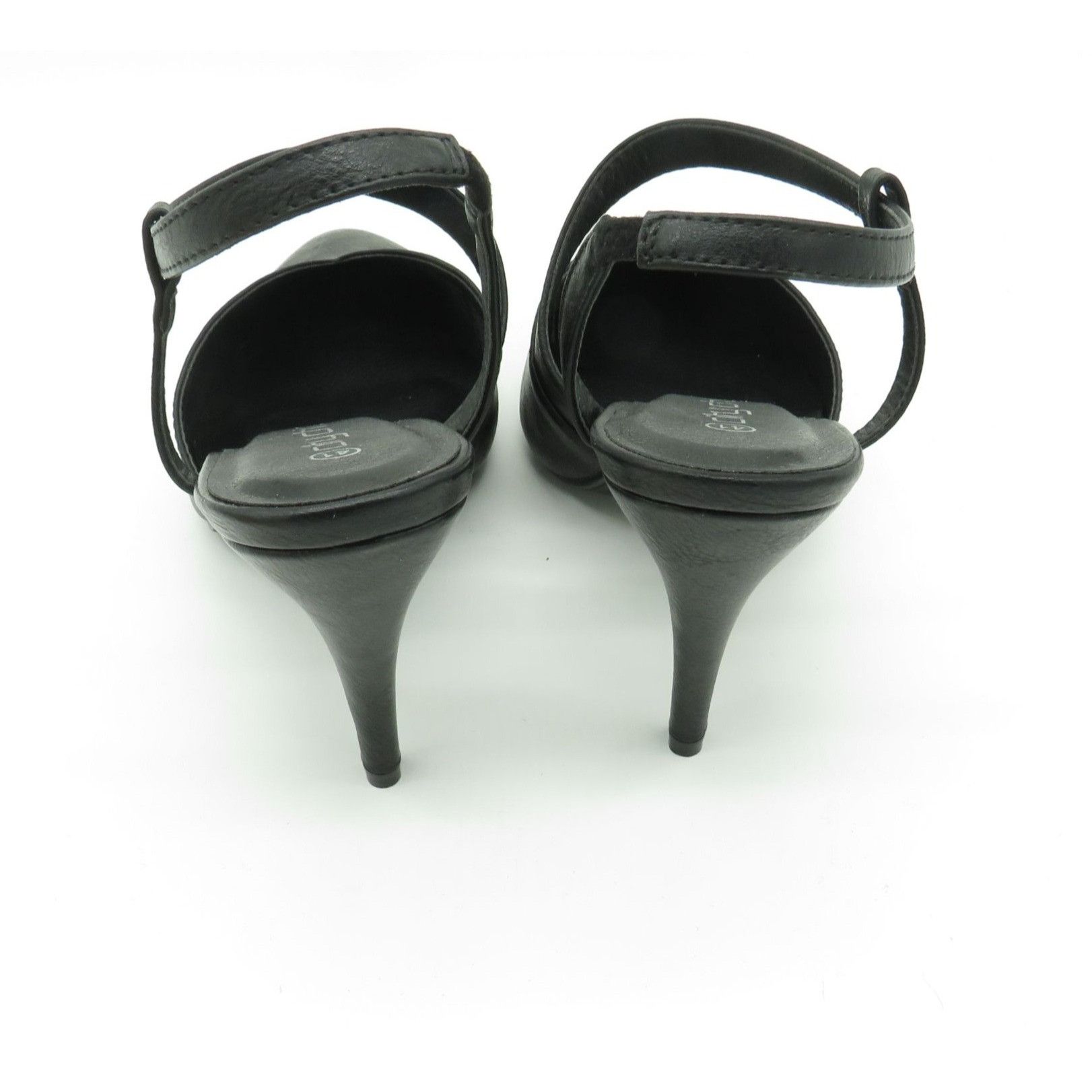 Other City Chic Black Faux Leather Pointed Toe Slingback Heels 10 Size US 10 / IT 40 - 4 Thumbnail
