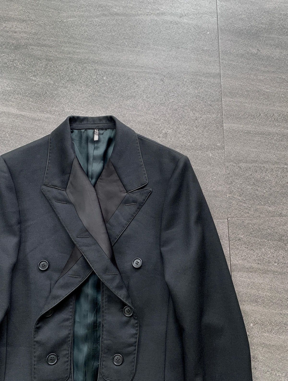 Dior F/W 2006 Crossed Lapels Blazer Jacket by Hedi Slimane Size 46S - 2 Thumbnail